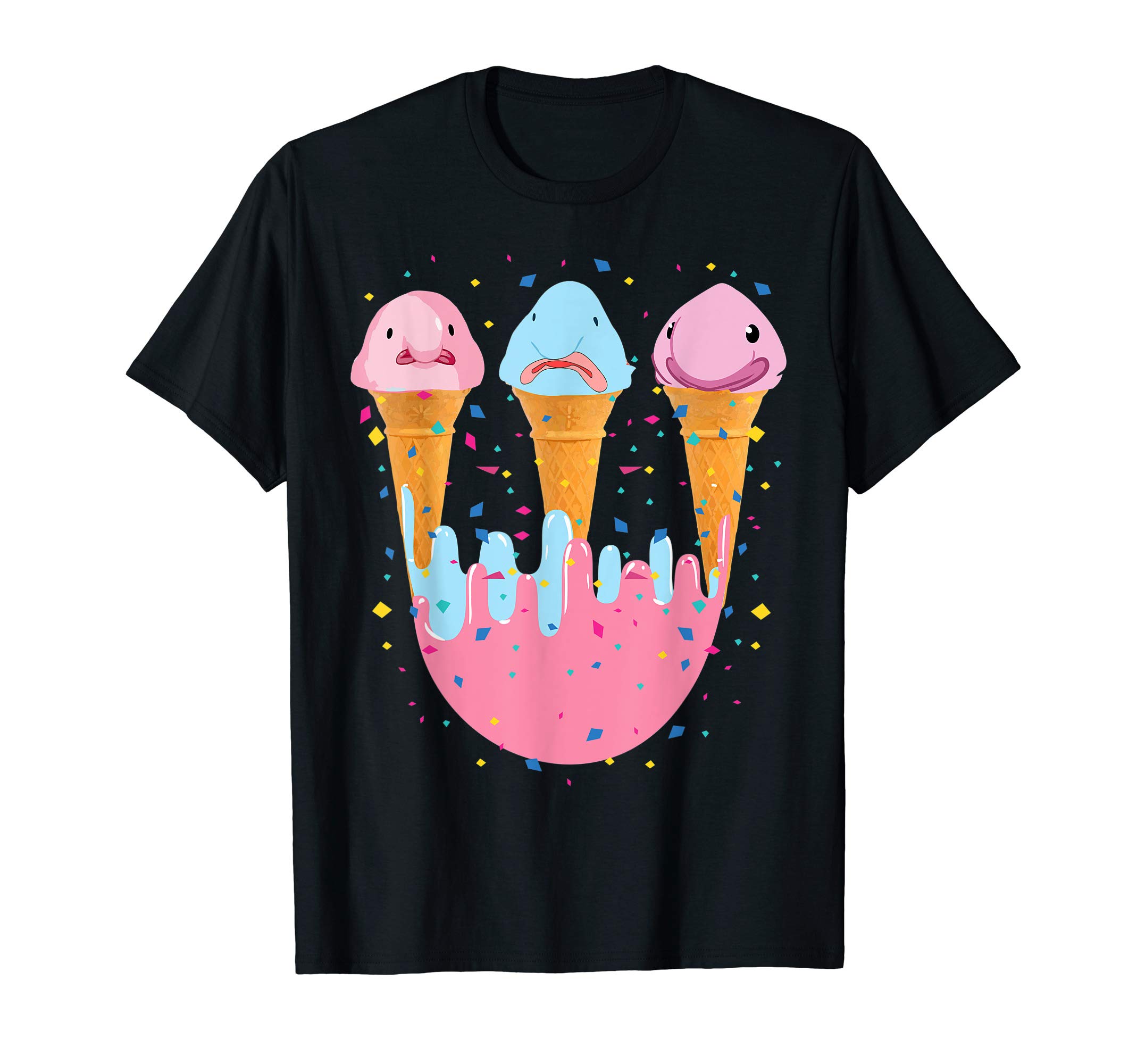 Blobfish Ice Cream Funny Ugly Blob Fish Lover T-Shirt