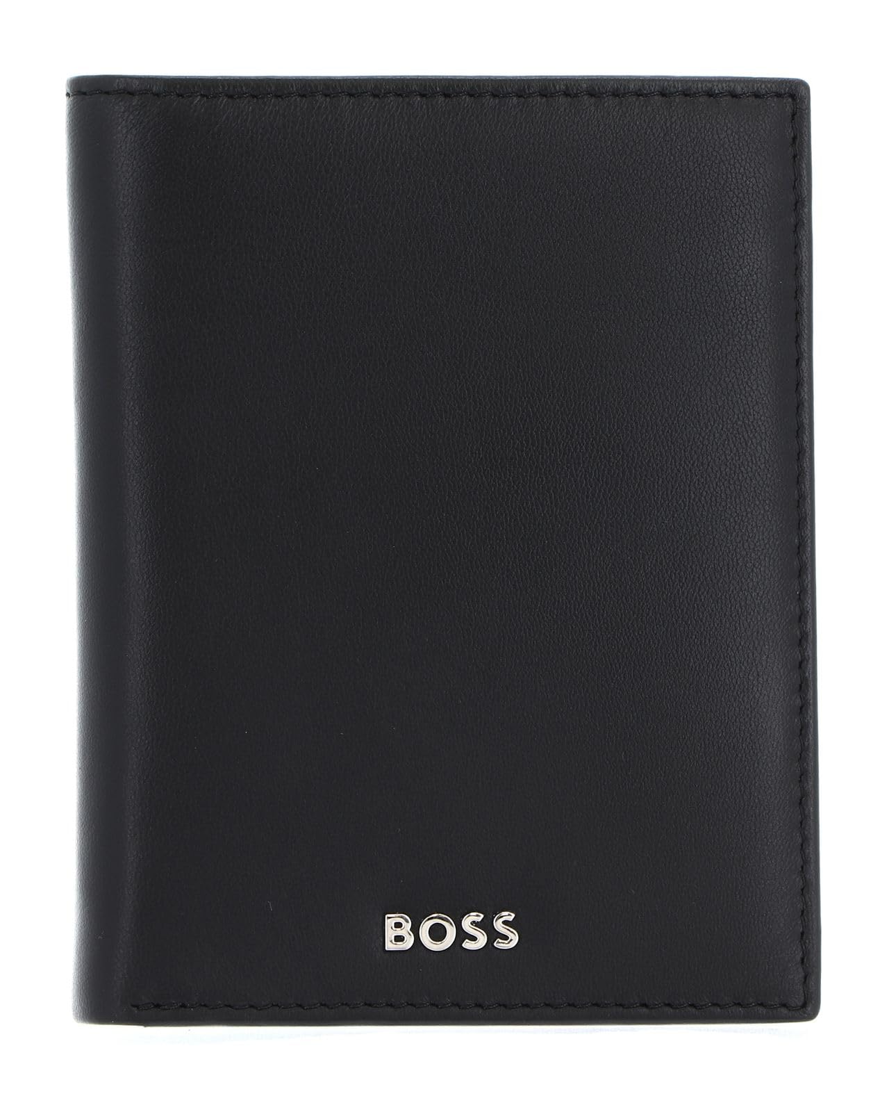 Hugo BOSS Portefeuille classique lisse Noir, Noir , Classique