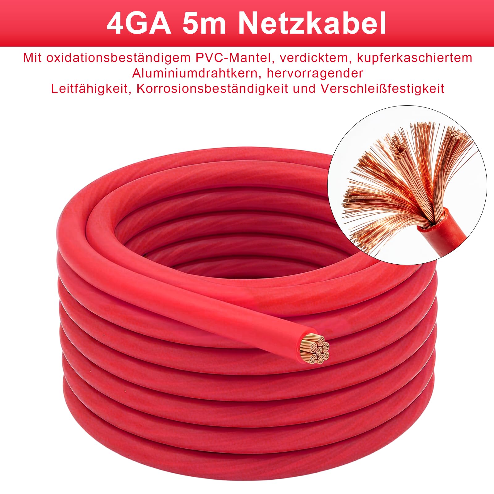 Lot de câbles pour caisson de basses 4GA de 5 m