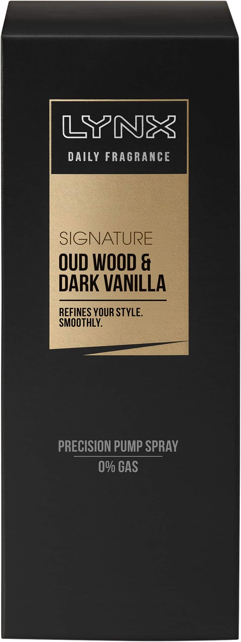 Lynx Signature Oud Wood & Dark Vanilla gives you a memorable touch Daily Fragrance style-refining pump spray 100 ml