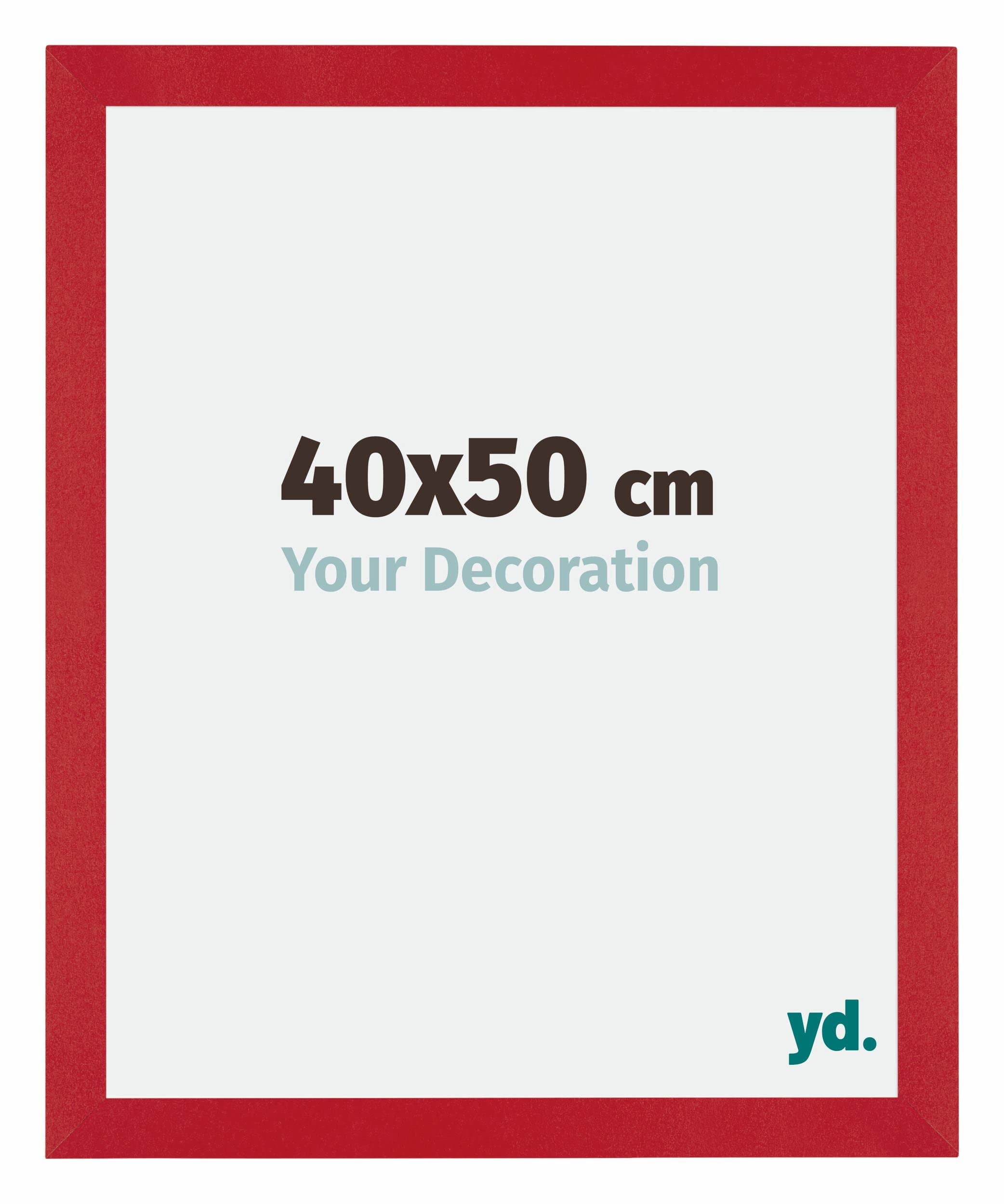 Your Decoration - Picture Frame 40x50 cm - Red - Decorative Wall Frame in MDF with Antireflection - Frame 40x50 - Mura