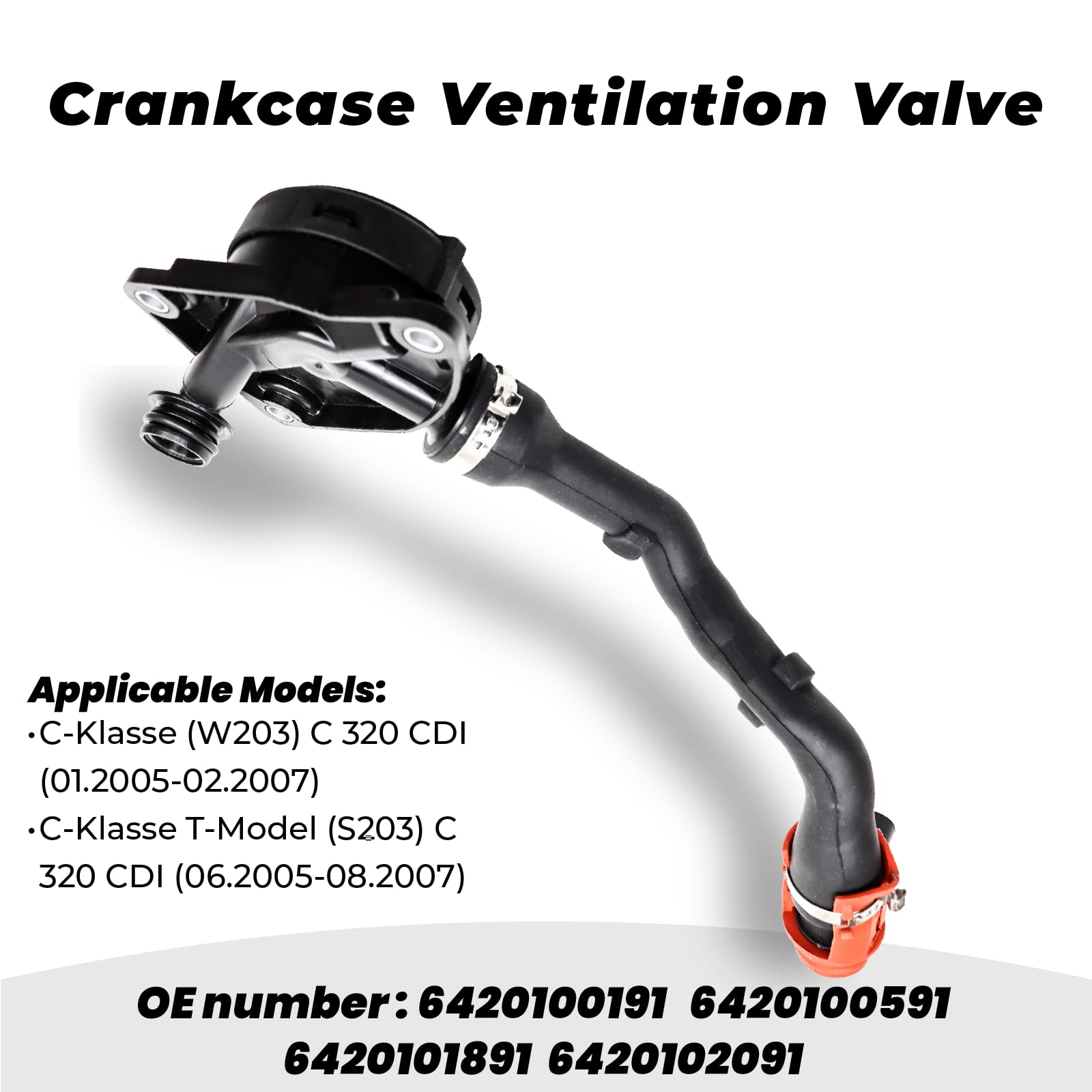 SouLron Soupape de Ventilation du Séparateur D'huile Moteur pour W203 W204 A209 C209 C219 S203 S204 W211 W463 X164 X204 W251 W221 Reniflard de Carter 6420100191