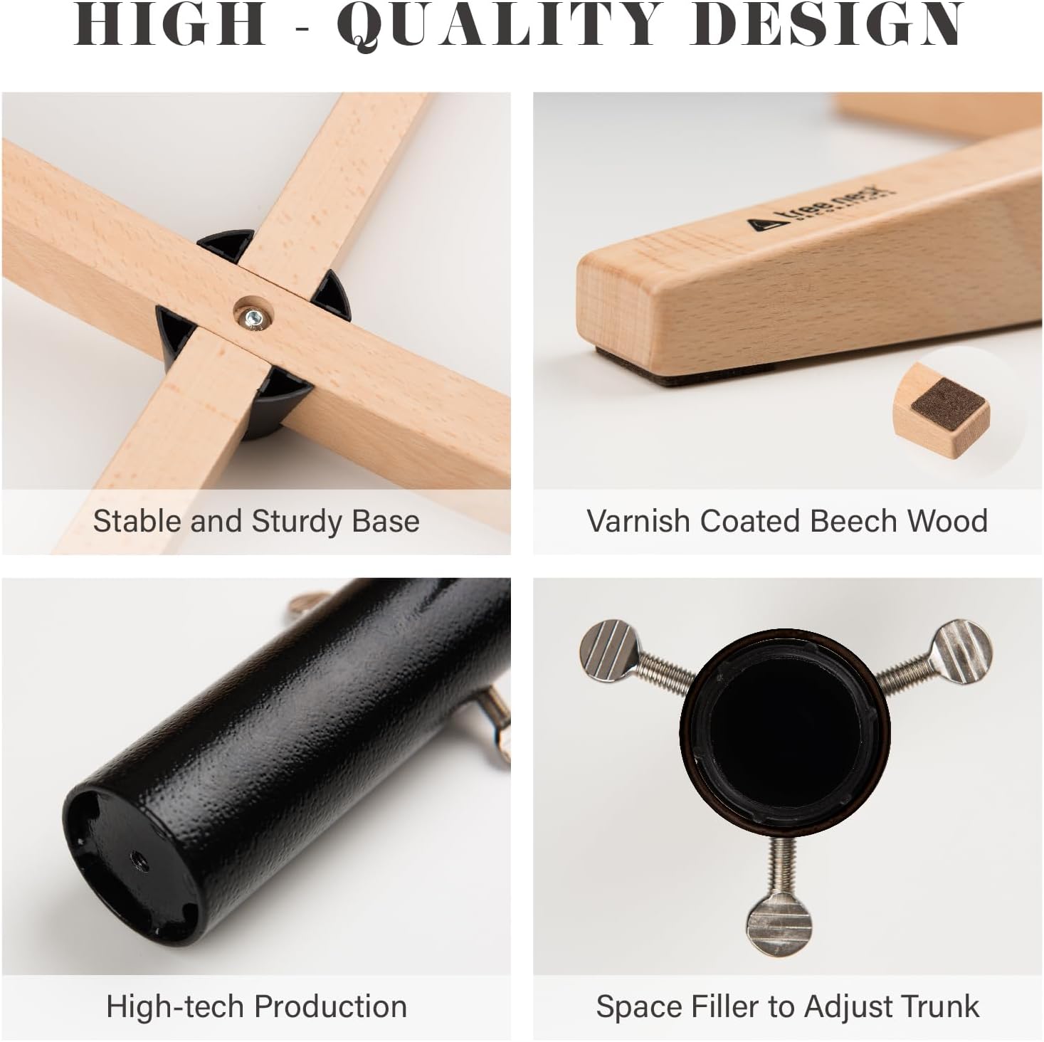 Tree Nest Christmas Tree Stand for Artificial Tree Christmas Base Holder Christmas Tree Holder up to 8ft for Fake Tree Stable for Xmas Tree Decoration (Gentle, Black)