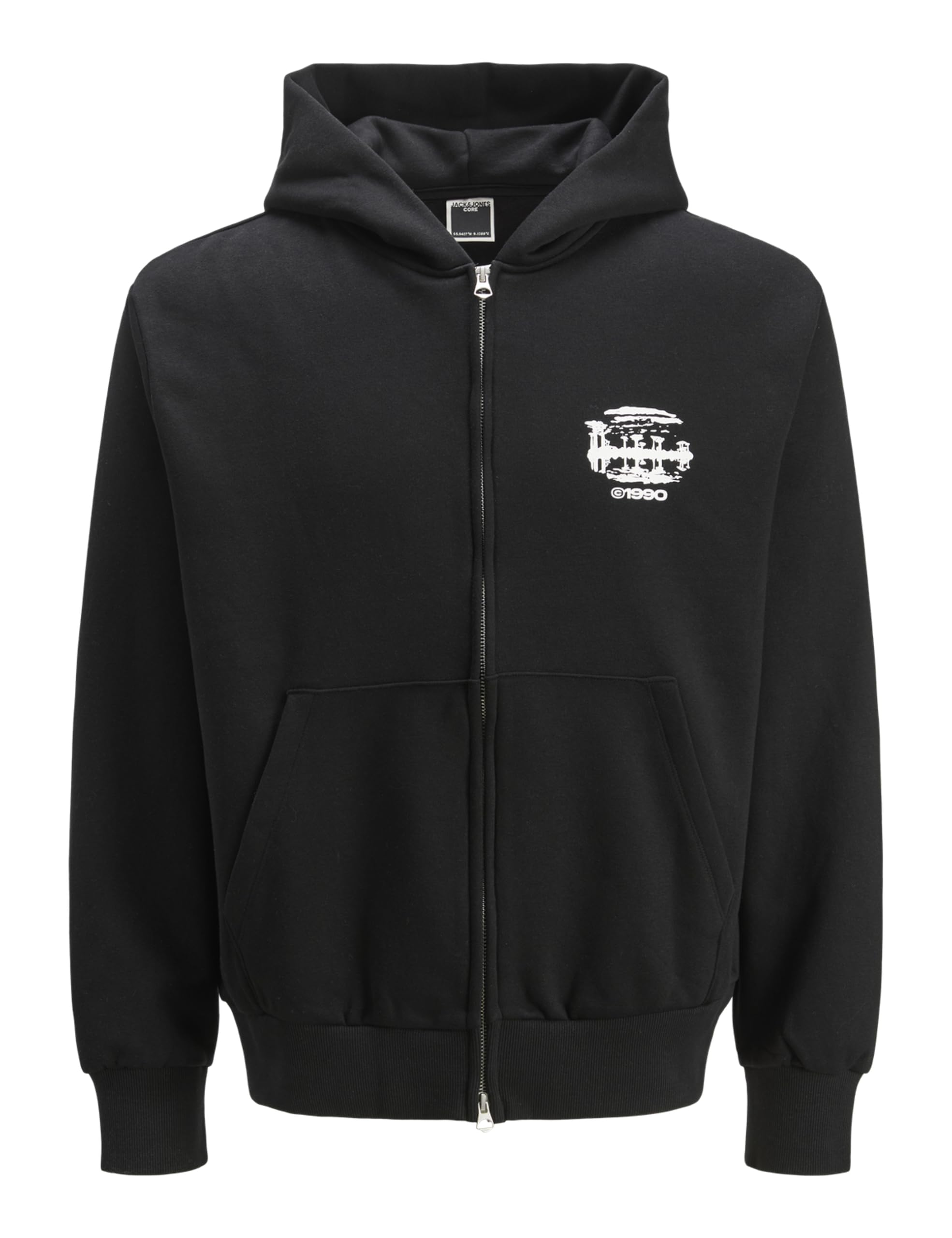 Jack & Jones Men's Black Zip Hoodie M