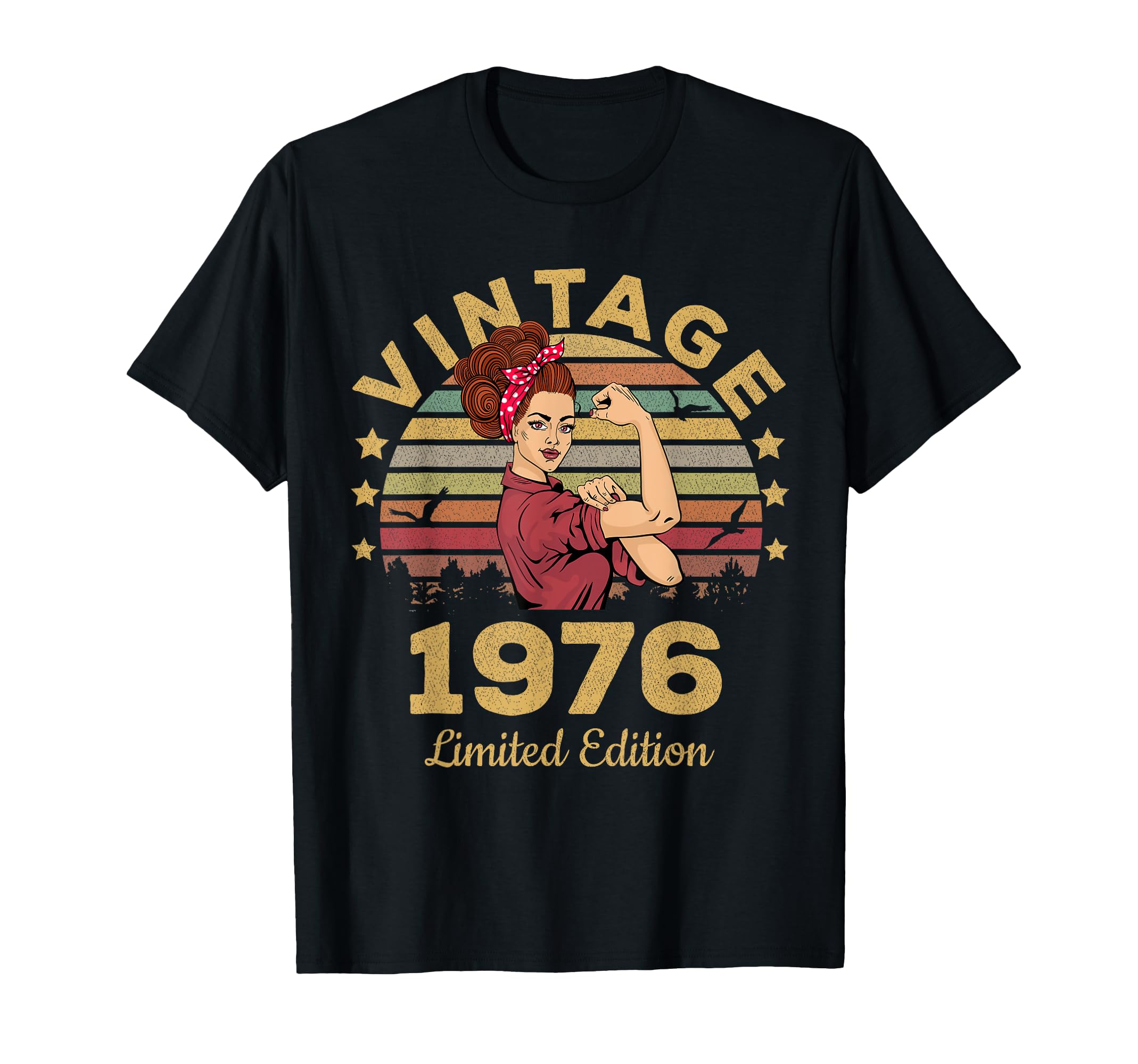 Vintage 1976 Made In 1976 45th Birthday Women 45 Years T-Shirt