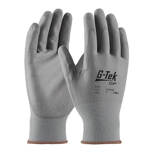 PIP Protective Industrial Products 33-G125-L PIP 33-G125-L - Guantes de nailon gris, L, gris (paquete de 12)
