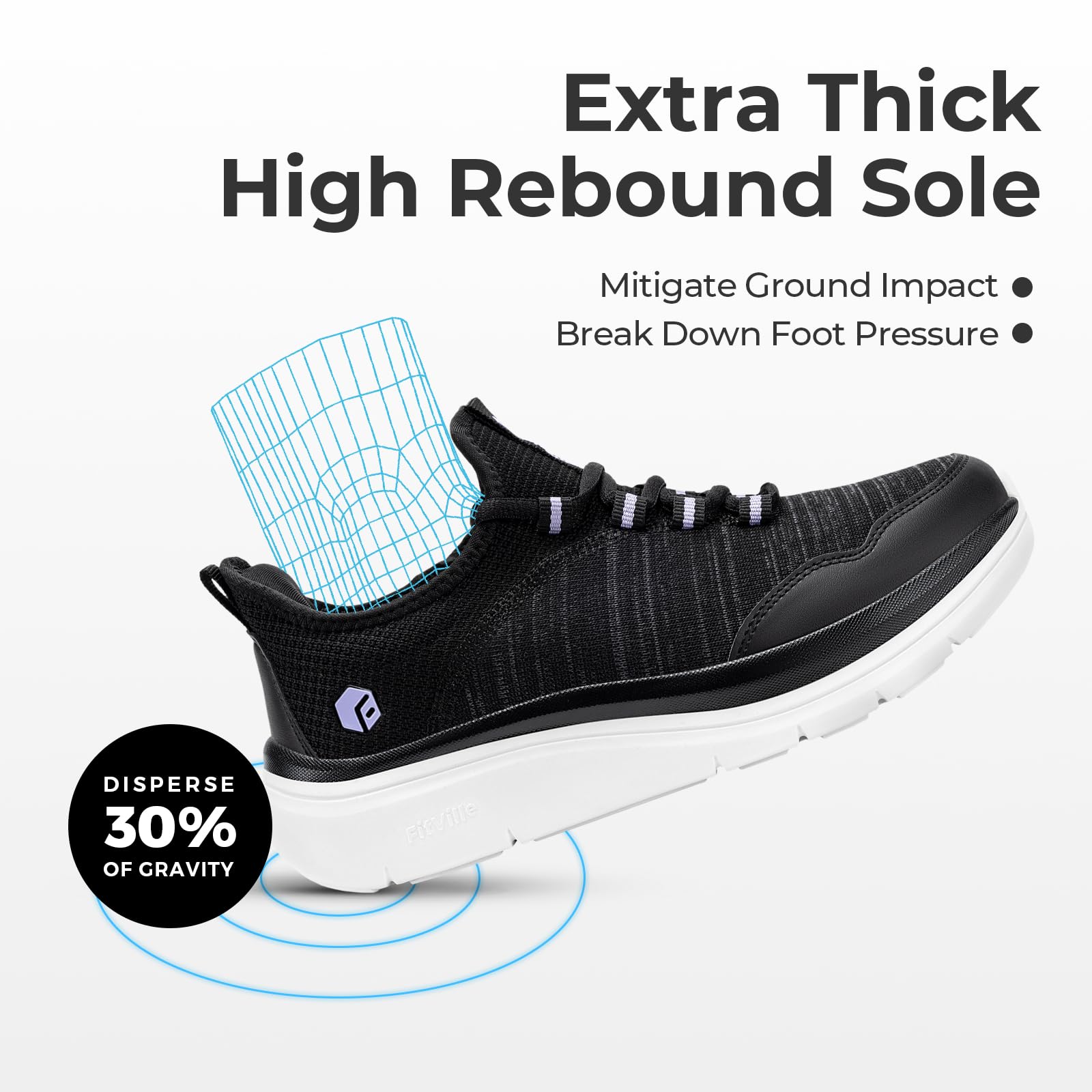 FitVille Scarpe da Camminata Donna Pianta Larga Leggere Sneakers Ginnastica Sportive Comode Scarpe da Passeggio Fitness Ammortizzate