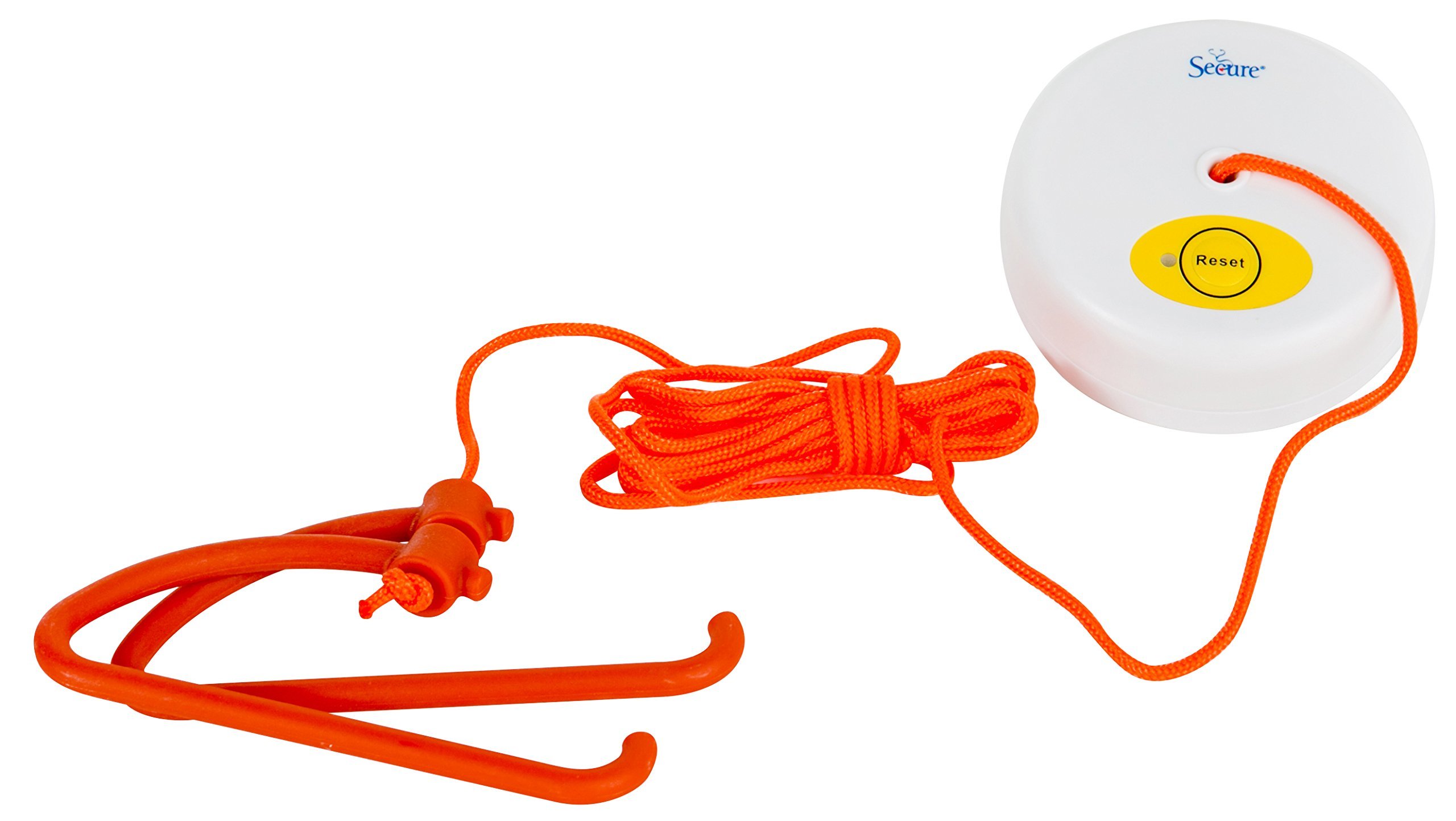 Secure Secure Wireless Caregiver Alert System Monitors Bed/Chair/Floor Mat Fall Alarm, Transmitter/Call Button, Motion Detector, Pull Cord, Door Alarm (CAS-TPC Pull-Cord Fall Alert)