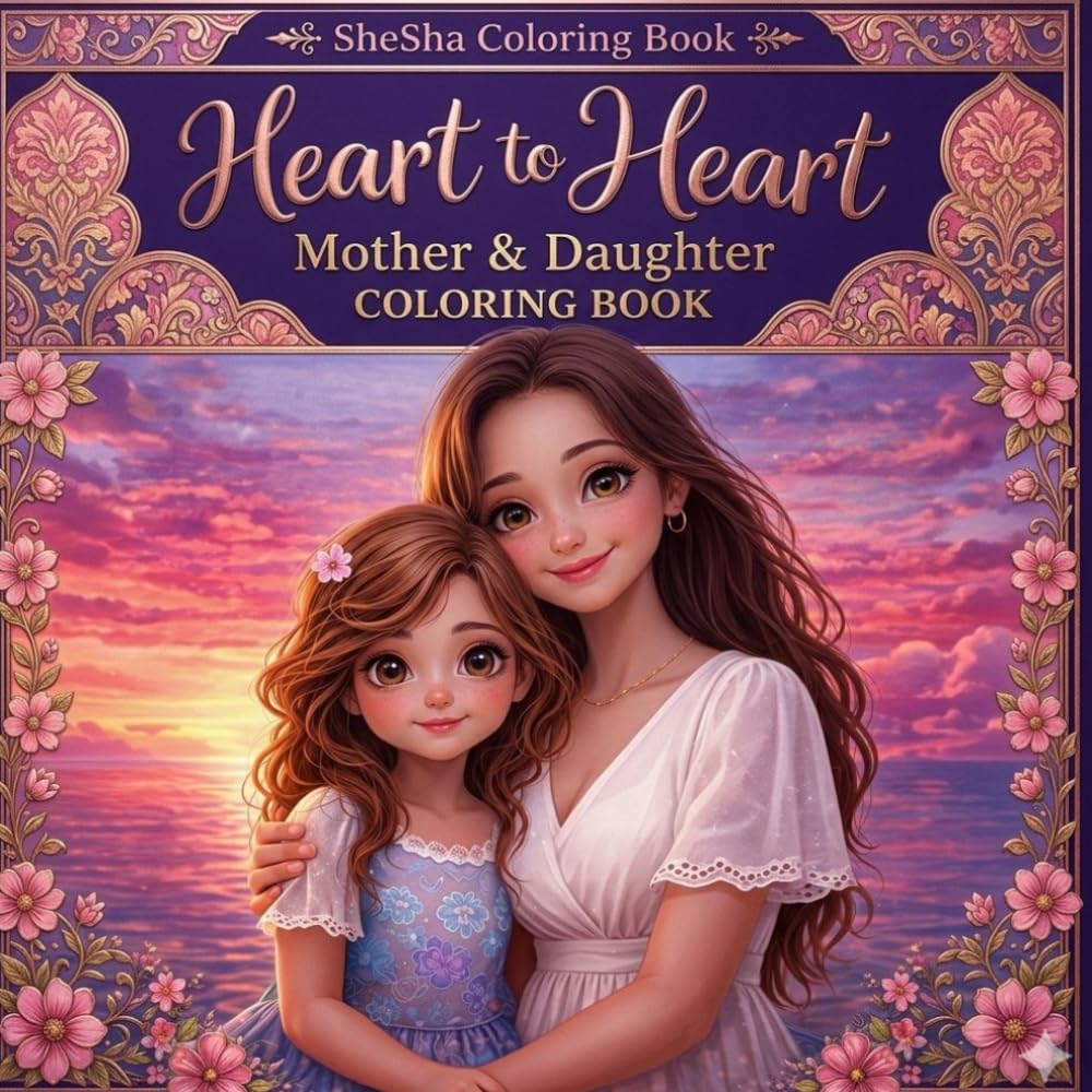 SheSha Heart-to-Heart: Mother & Daughter Coloring Book: A Relaxing and Meaningful Coloring Journey for Kids and Adults to Bond, Create, and Cherish Together (Cute Coloring (Fun))