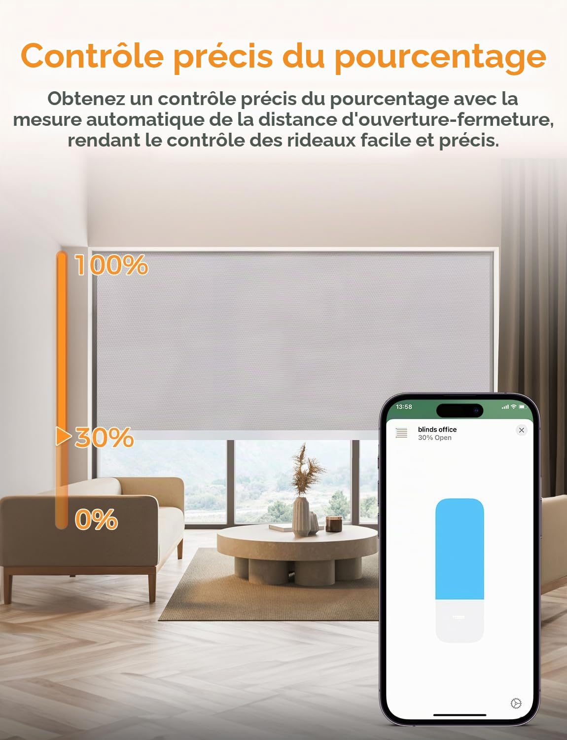 Intelligente Interrupteur Volet Roulant Connecté (FIL NEUTRE REQUIS), Interrupteur Volet Roulant WiFi Compatible avec HomeKit, Alexa et Google Home, Contrôle de Pourcentage et Contrôle à Distance