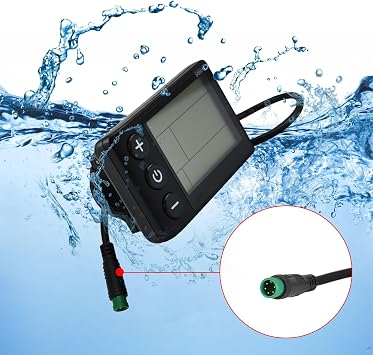 S866 Electric Bicycle LCD Display Meter, 24V 36V 48V Ebike LCD Display Control Panel Wireless Bicycle Speedometer Odometer for Electric Scooter Electric Bike Modification