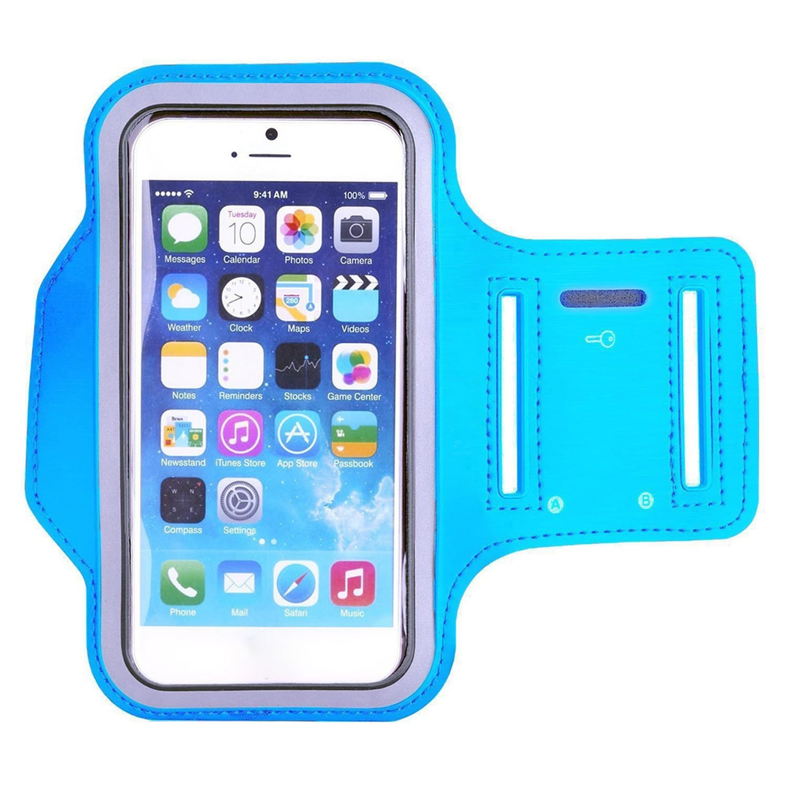 matumou Arm Waterproof Elastic PVC Touch Sensitive Cell Phone Armband for Outdoor Cell Phone Armband