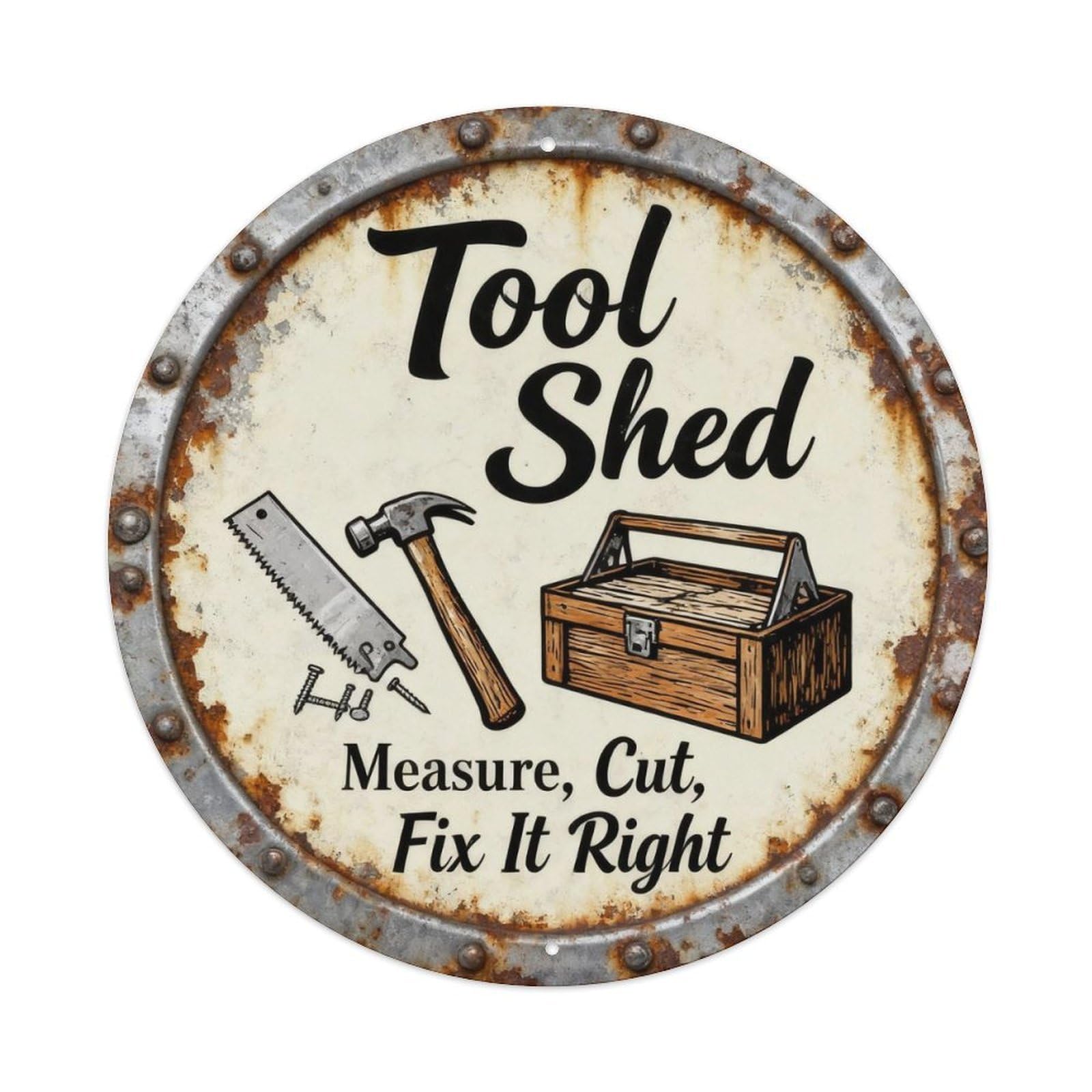 Tool Shed Workshop Garage Decor Metal Tin Sign Plaque