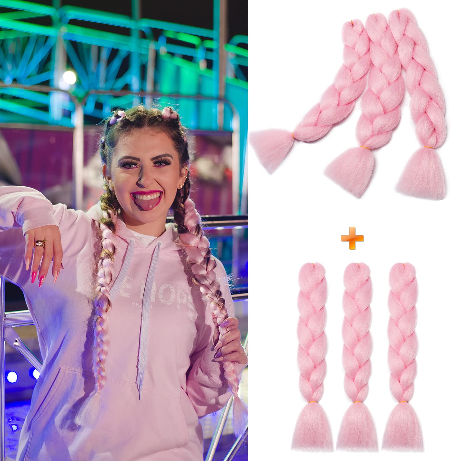 60cm Extensiones de Pelo Trenzas Africanas Castaño Oscuro Extensiones para Trenzas Africanas 1 pcs 100g Kanekalon Pelo para Trenzas Africanas Sintetico Extensiones de Trenzado Cabello Braiding — view 147