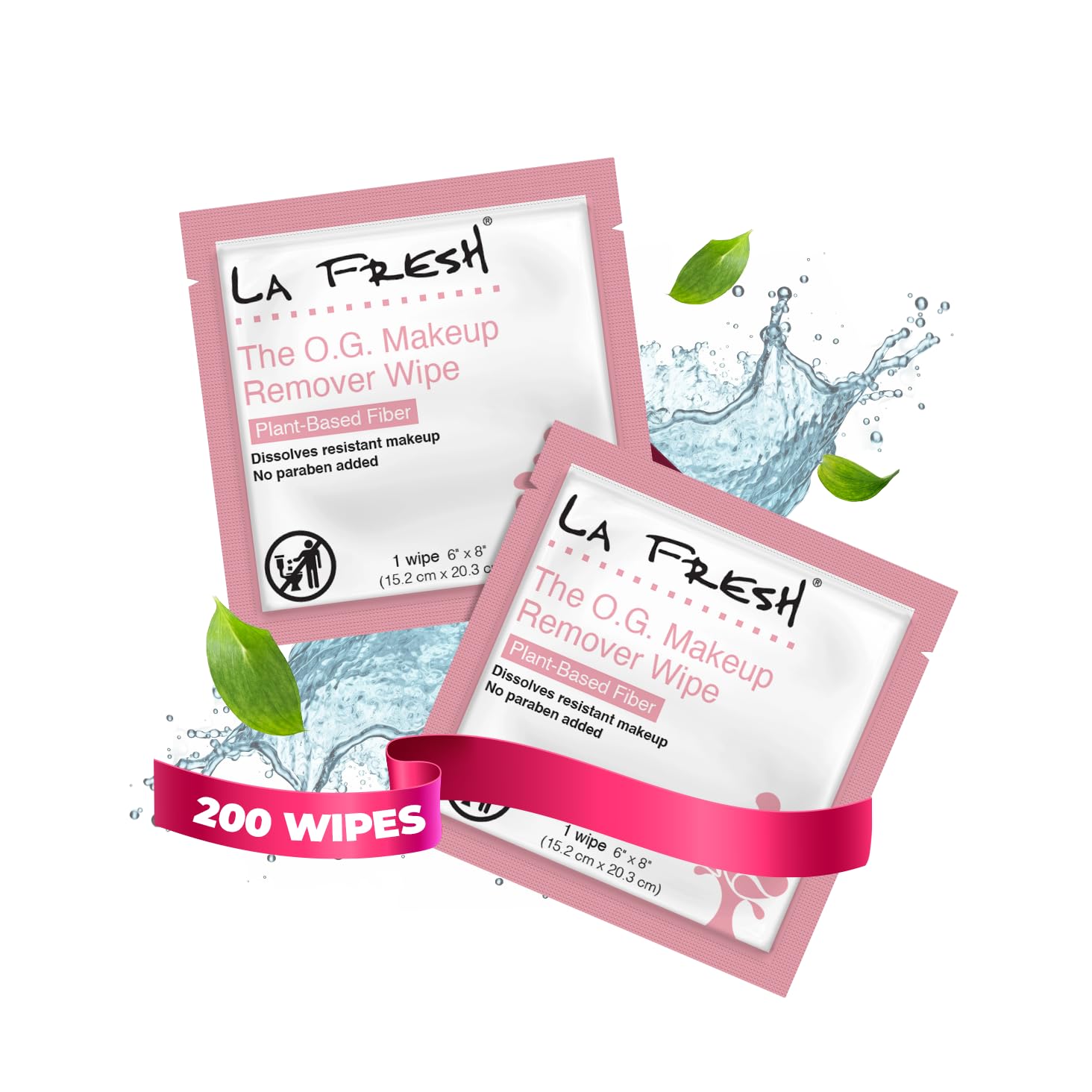 Makeup Removal Facial Cleansing Wipes, Waterproof, 200 Count, Skin Care Travel Essentials