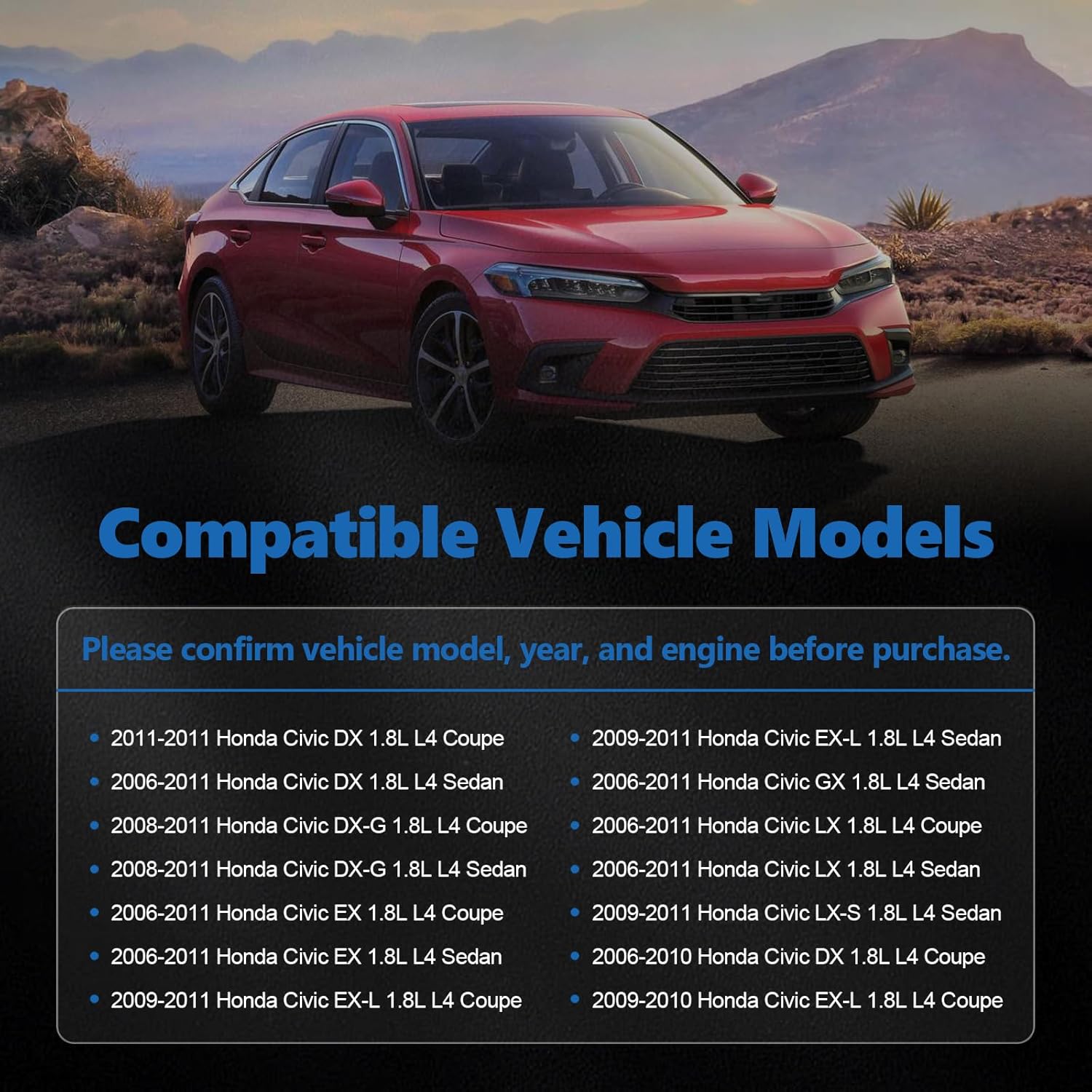 AUCERAMIC Engine Oil Pan with Drain Plug Fit for 2006 2007 2008 2009 2010 2011 Honda Civic 1.8L L4 Replacement 264-382 11200-RNA-A00