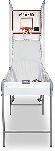Pop-A-Shot Pro Single Shot - Rampa de retorno de bola plegable - Seis modos de juego - 4 pelotas de baloncesto