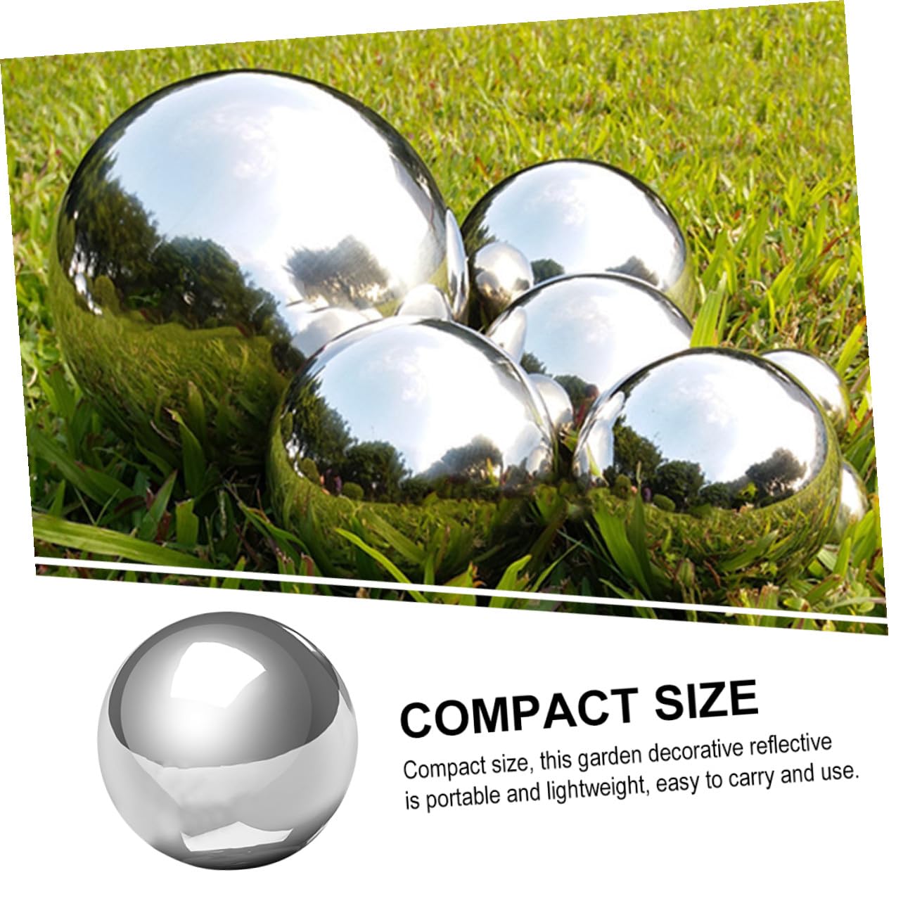 Artibetter Edelstahl Gartendeko Kugel Polierte Spiegelkugel Reflektierende Outdoor Gazing Ball für Garten Dekoration Robuste Leichte Dekokugel für Blumenteiche und Außenbereich