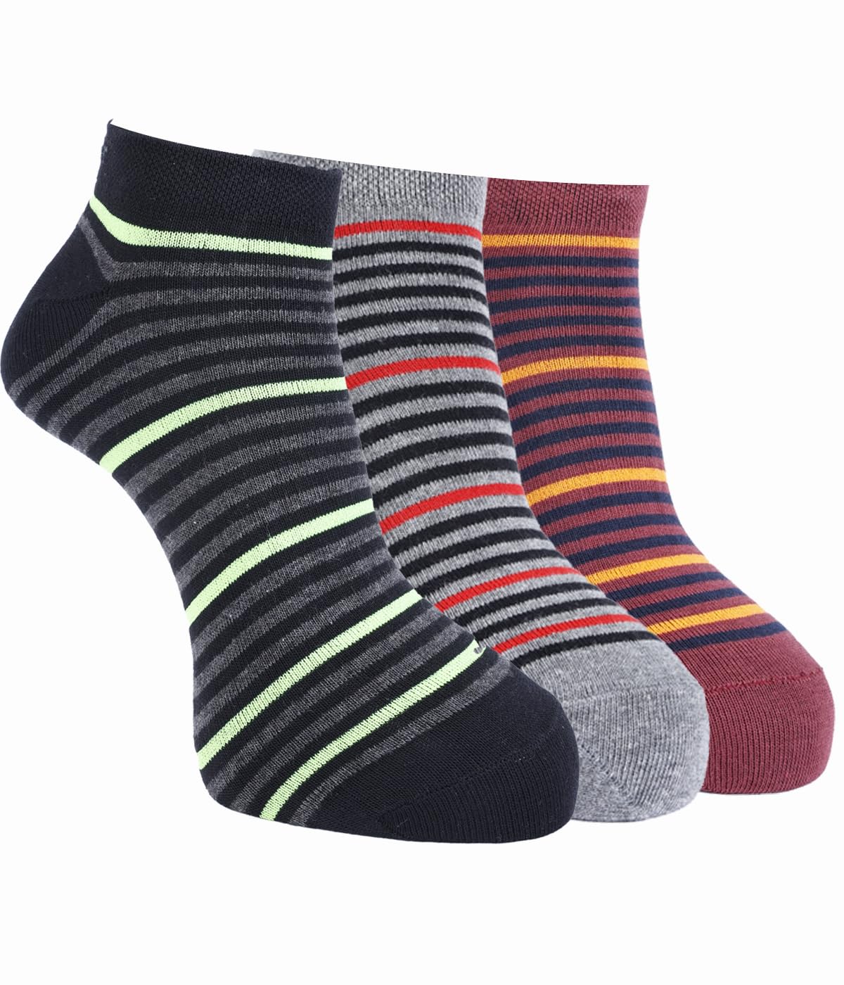 force nxt BY Dollar Socks for Men Solid Ankle Length Cotton Socks, Free Size, Pack of 3 (Multicoloured)-picture-48