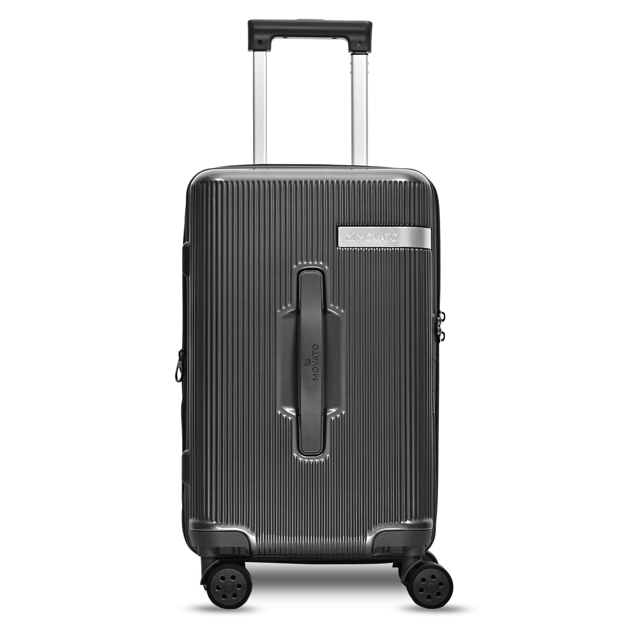 movato Austin 56 cm Cabin Luggage| 9-Wheel Stability System | Heavy-Duty Check-in Suitcase(PC) | TSA Lock | Built for Long & Heavy Travel | USB+C-Type Charging Port | 3 Years Warranty | Grey-picture-49
