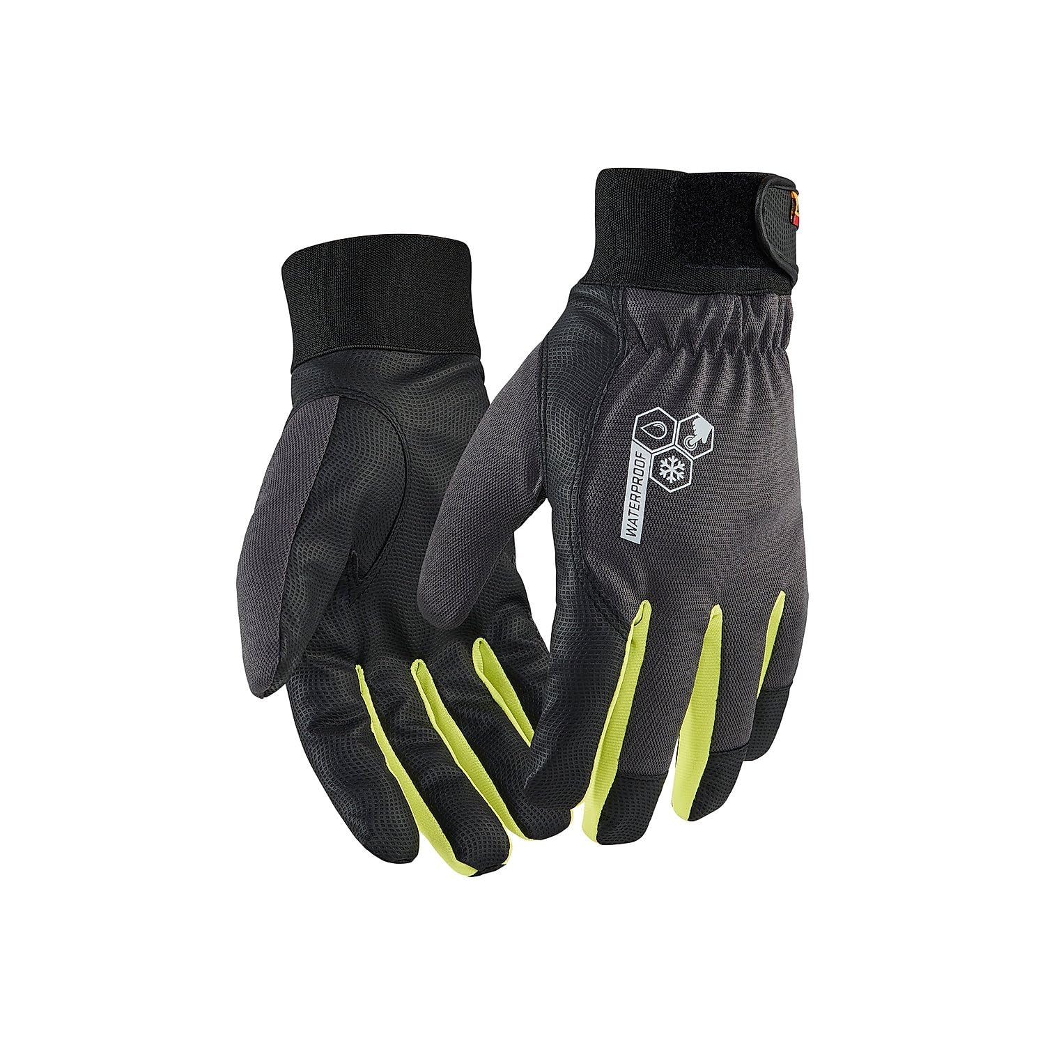 BLAKLADER Lot de 6 paires - Gants de travail hiver tactiles imperméable 2876 - Gris anthracite 12 - Gants de travail
