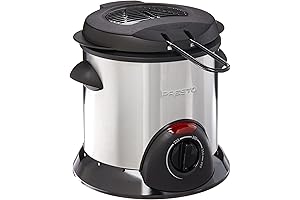 Presto 05470 Stainless Steel Electric Deep Fryer, Perfect for Small Homes and Apartments