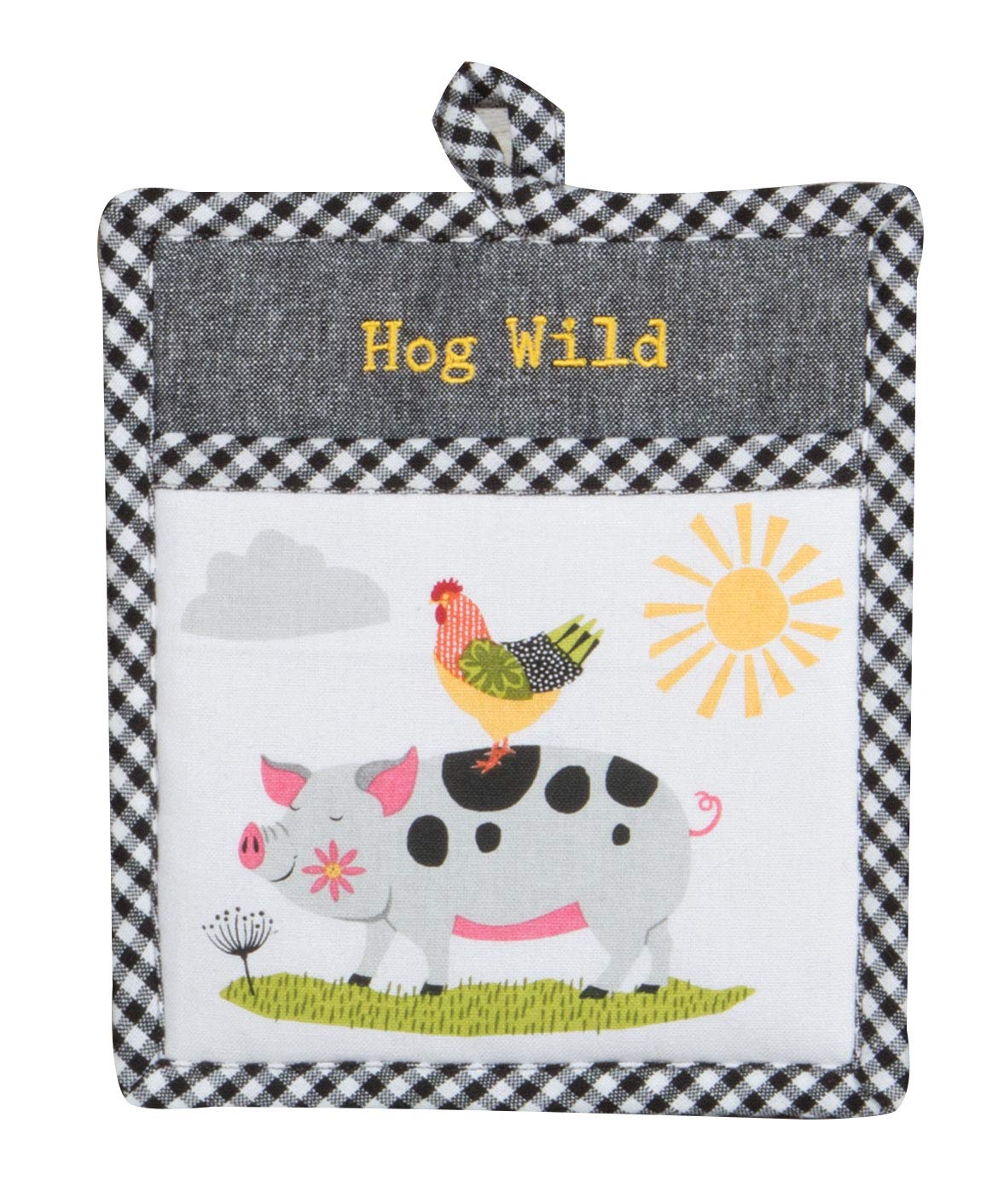 Kay Dee Designs Farm Charm Pig Pocket MITT Pot Holder, 8 x 10, Various