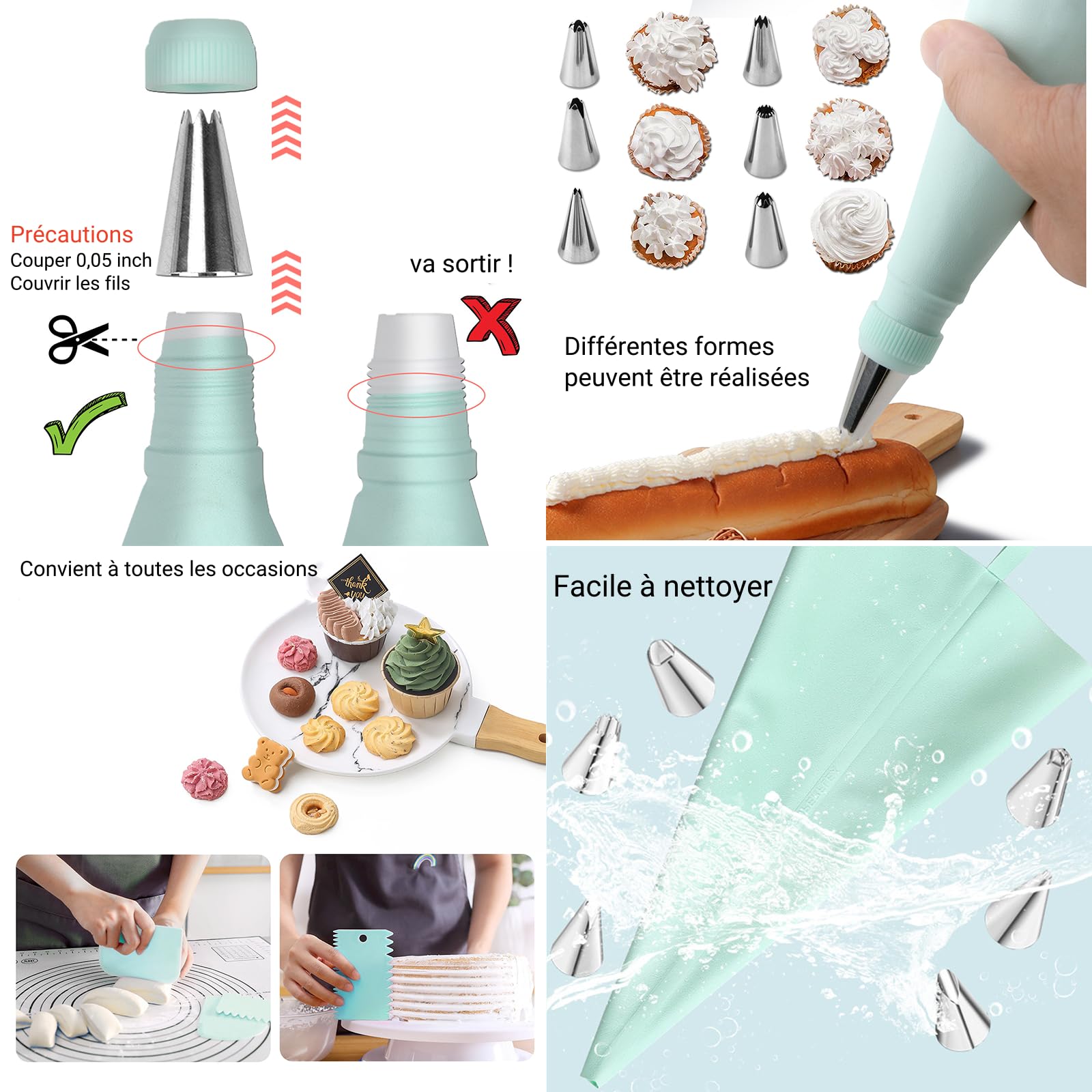Moule Gâteau Coeur Charnière - Revêtement Antiadhésif Base Souple pour Anniversaires, Mariages - 3 Tailles (20/22/24cm)