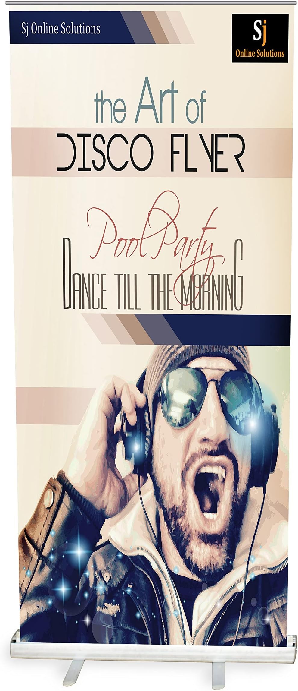 Sj Online Solutions Roll Up Standee Banner 3' X 6' Feet without Flex