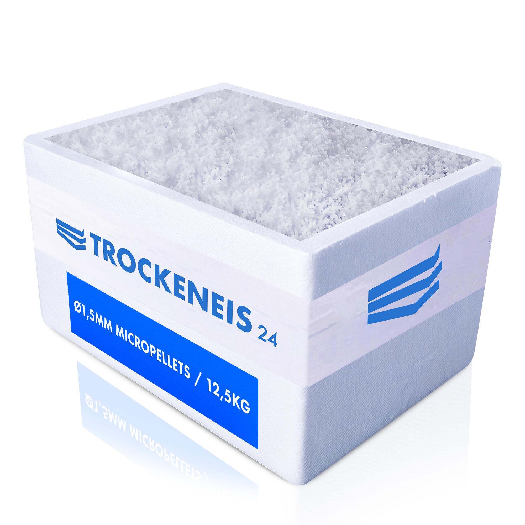 Trockeneis Micropellets 1,5mm (12,5 kg) für Labor, Show & Molekularküche - Lieferung in sicherer Thermobox inklusive - [Bestellungen bis 11Uhr Lieferung bis zum nächsten Tag 18Uhr]