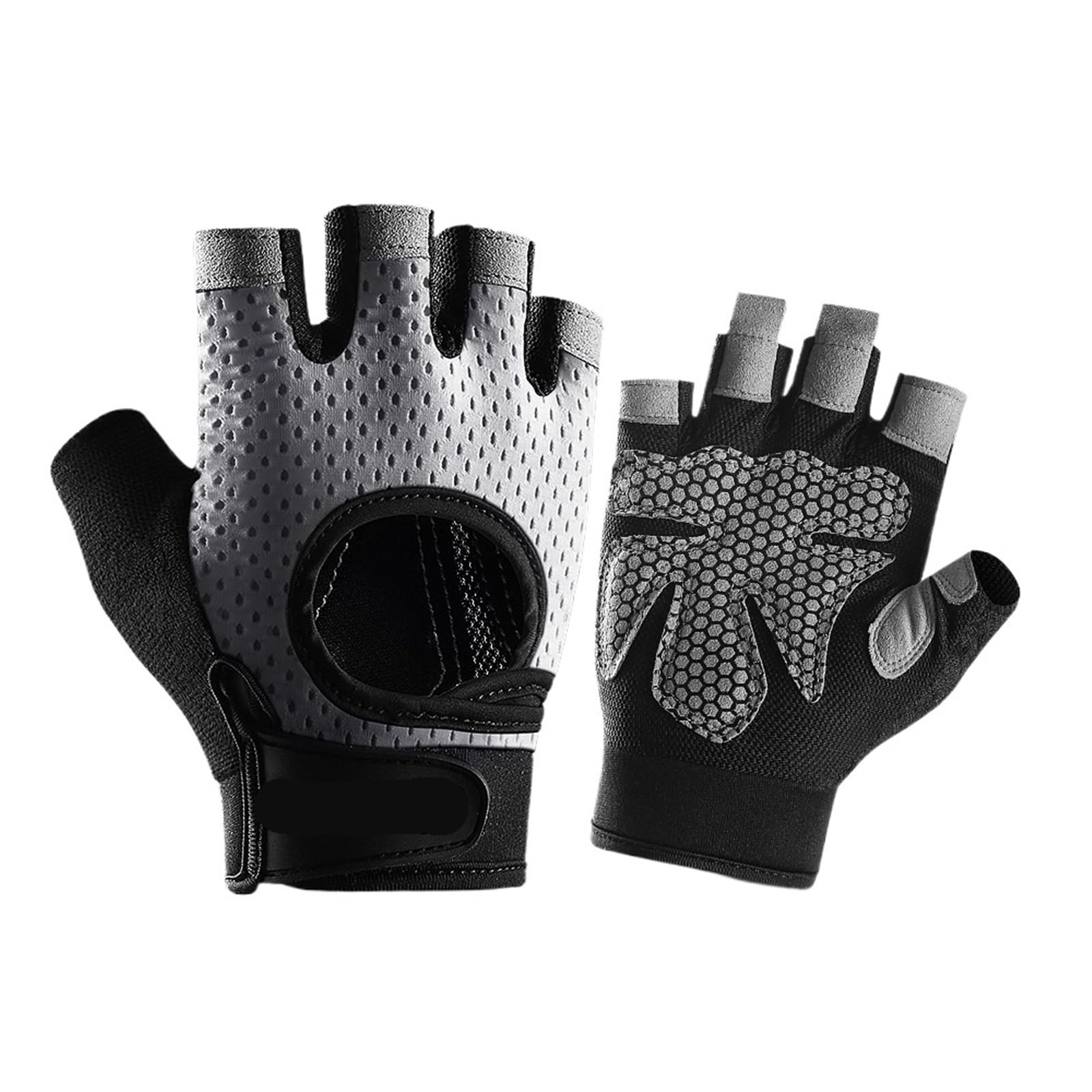 Guanti da palestra Sport Fitness Uomini e donne Sollevamento pesi ciclismo mezze dita in silicone antiscivolo traspiranti per Outdoor