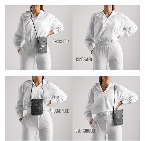 Vista 72 de Venture 4th bolsa de cuello de viaje con traba RFID, gris), V4-01-NP-GR