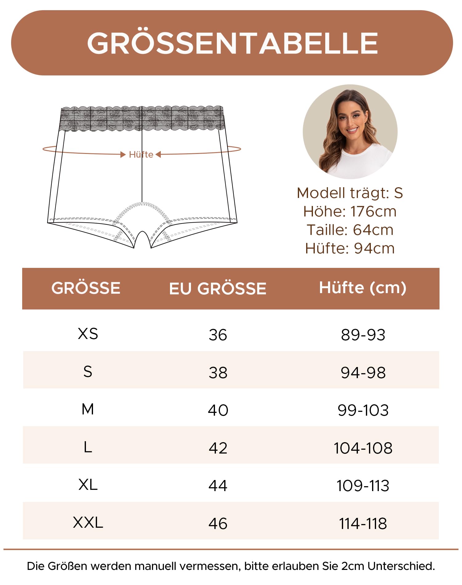 INNERSY Boxer Femme Coton Dentelle Caleçon Court Culotte Shorty avec Entrejambe 100% Coton Lot de 3
