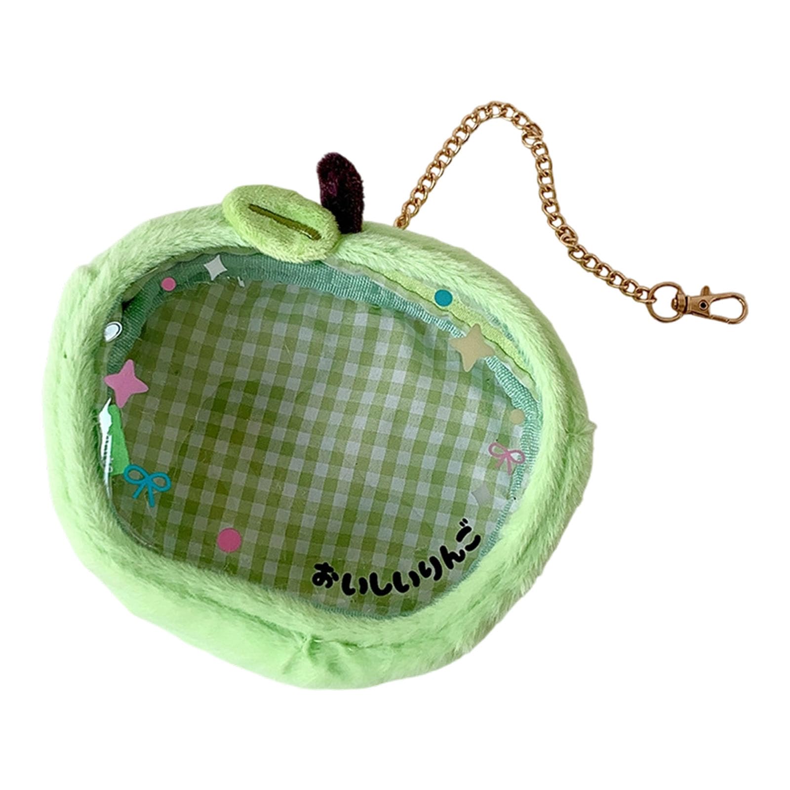 alloneslife Cartoon Strawberry Plush Storage Bag for Students Daily Commutes and Doll Exhibition Portable Winter Bag