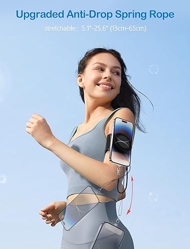 Miniatura 7 de TOPGO Soporte de teléfono para correr 2 generación Soporte para teléfono para iPhone cuerda retráctil giratoria de 360 y cuerda retráctil integrada