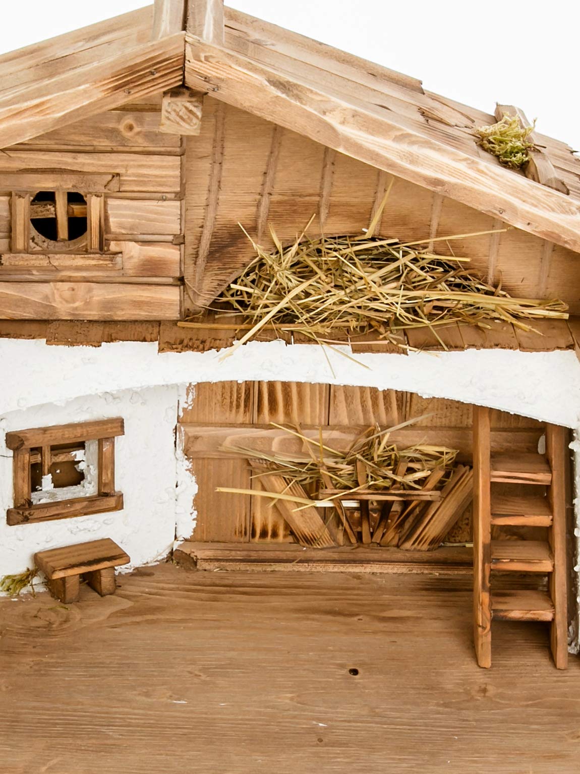 Große Weihnachtskrippe (W11)-Krippe Krippenstall Weihnachten-Weihnachtskrippen