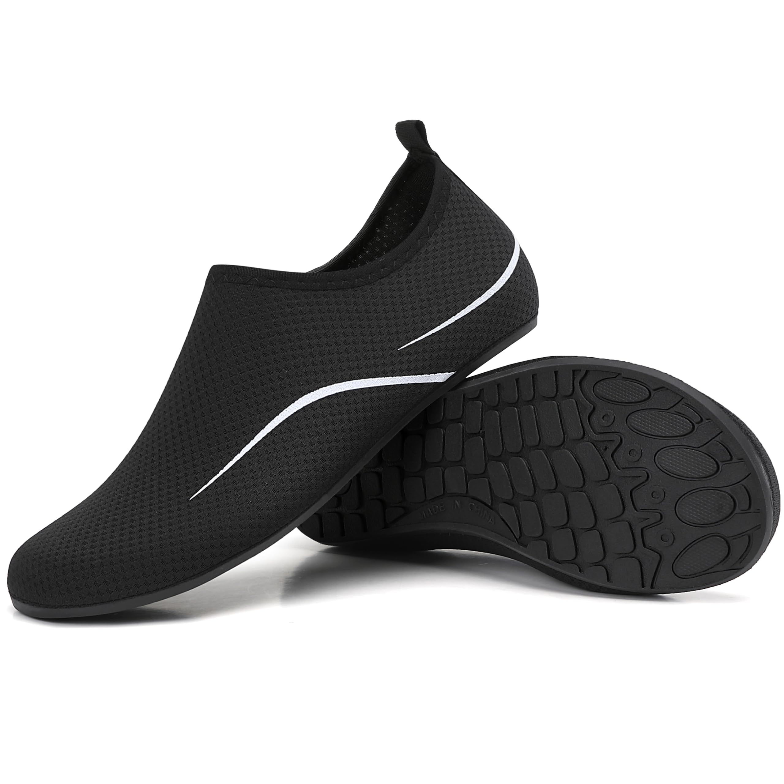 RUOMU Zapatos de Agua Playa Escarpines Mujer Hombre Secado Rápido Antideslizante Zapatillas de Deportes Acuáticos Respirable Calzado de Buceo Surf Swim Yoga.Tamaño 34-47.
