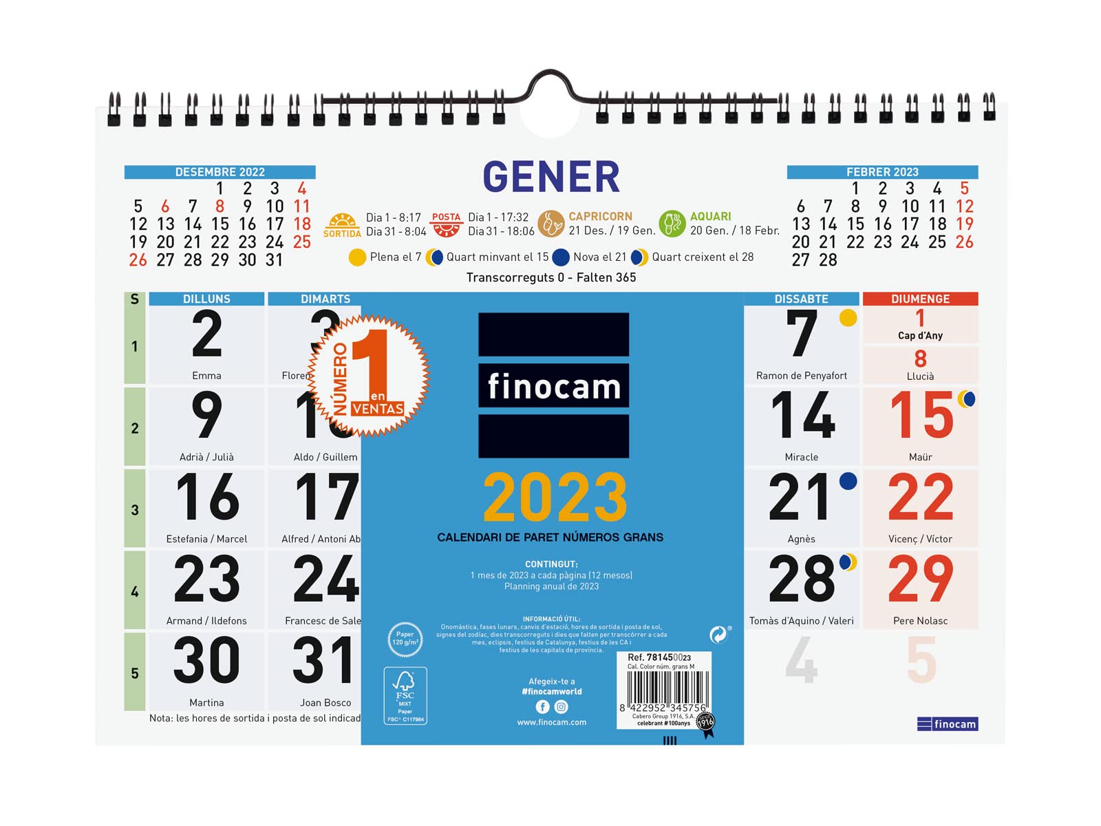 Calendrier Mural 2023 – 12 Mois Sur Le Thème De La Nature – Multilingue Avec Jours Fériés Internationaux