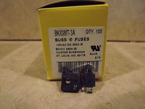cooper bussmann BK/gmt-3 a fusible, alarma que indica, 3 a, de acción rápida (100 piezas)
