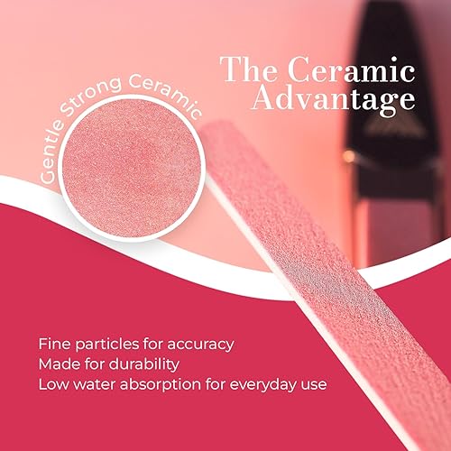 Miniatura 3 de Limas de cerámica para uñas, limas de uñas de manicura con estuches, limado de precisión experta, deja las uñas suaves, perfectas para mujeres,