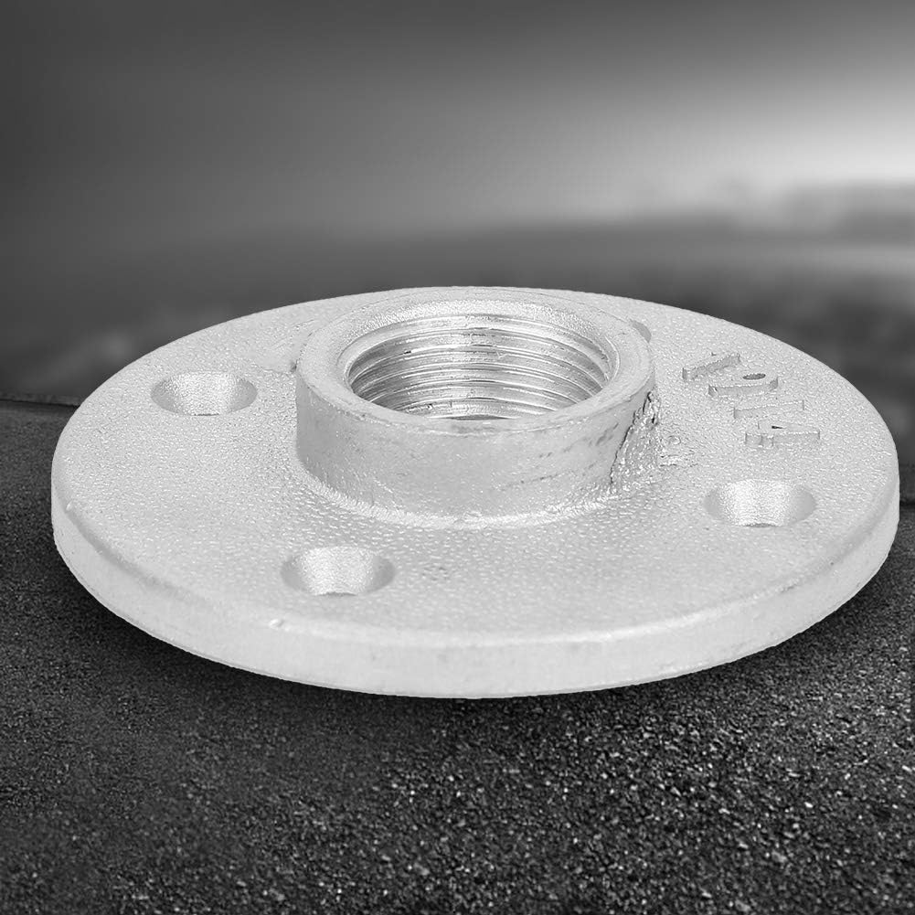 10Pcs DN20 4 Holes Flange Base Hardware Tool 34 Inch British Screw Thread High Pressure Elastic Flange For Plumbing Pipe Fitting Industrial Applications