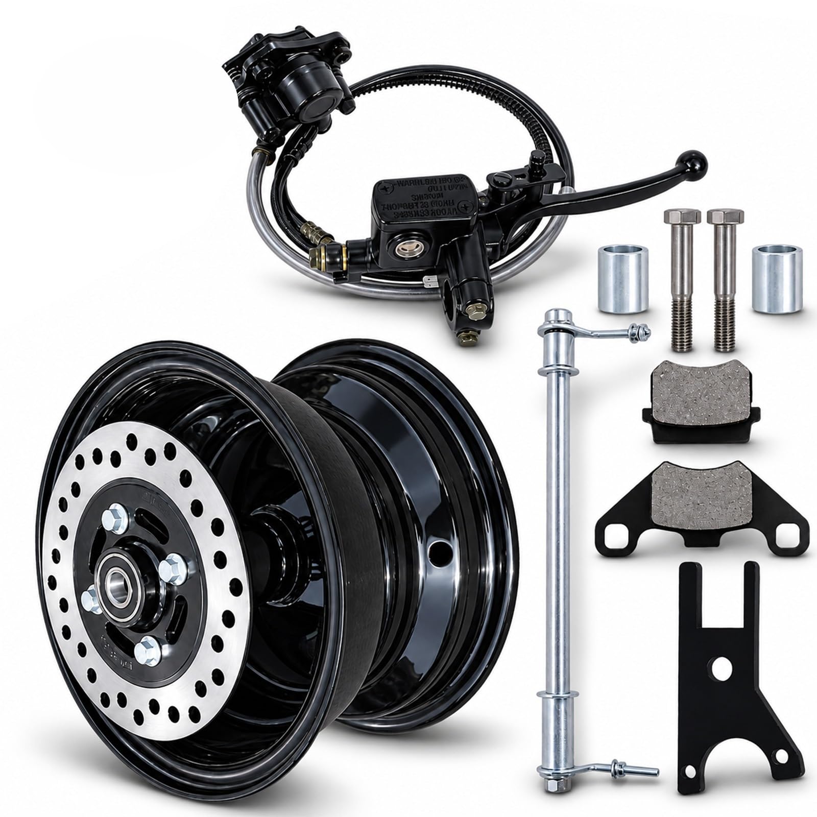 JMCHstore Rear Rim Disc Hydraulic Brake Kit for Baja Massimo MB200, Baja Heat, Mini Baja, Baja warrior, Baja Carbon 6.5 196cc Mini bike