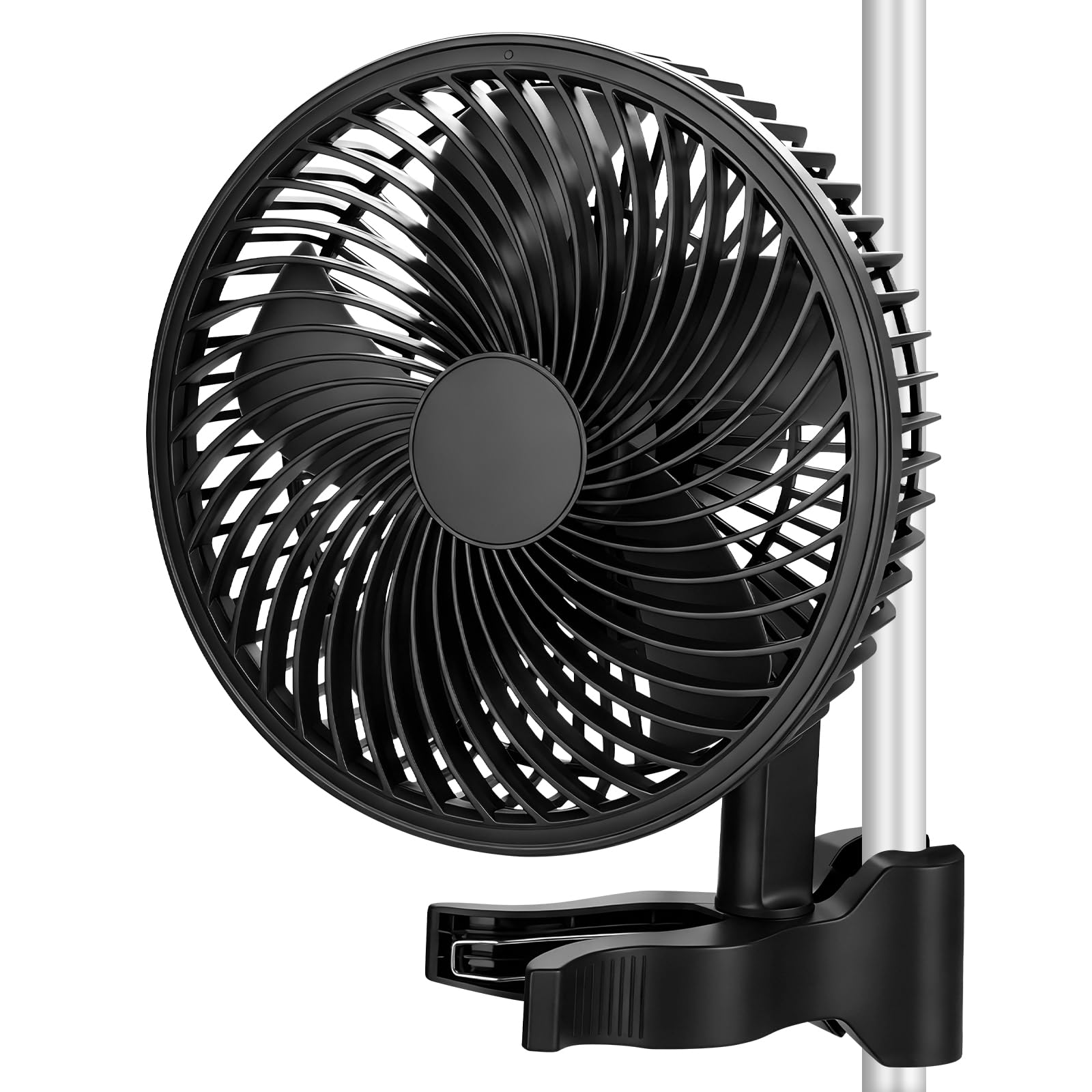Grow Ventilator Oszillierend mit Clip, EC-Motor, 10 Stufen, 300 cm Kabel | 544 m3/h Luftstrom, 28 dB(A), Ø 150mm Clip Ventilator Umluftventilator leise für Grow Zelte, Anzuchtzelt (1 Stück)