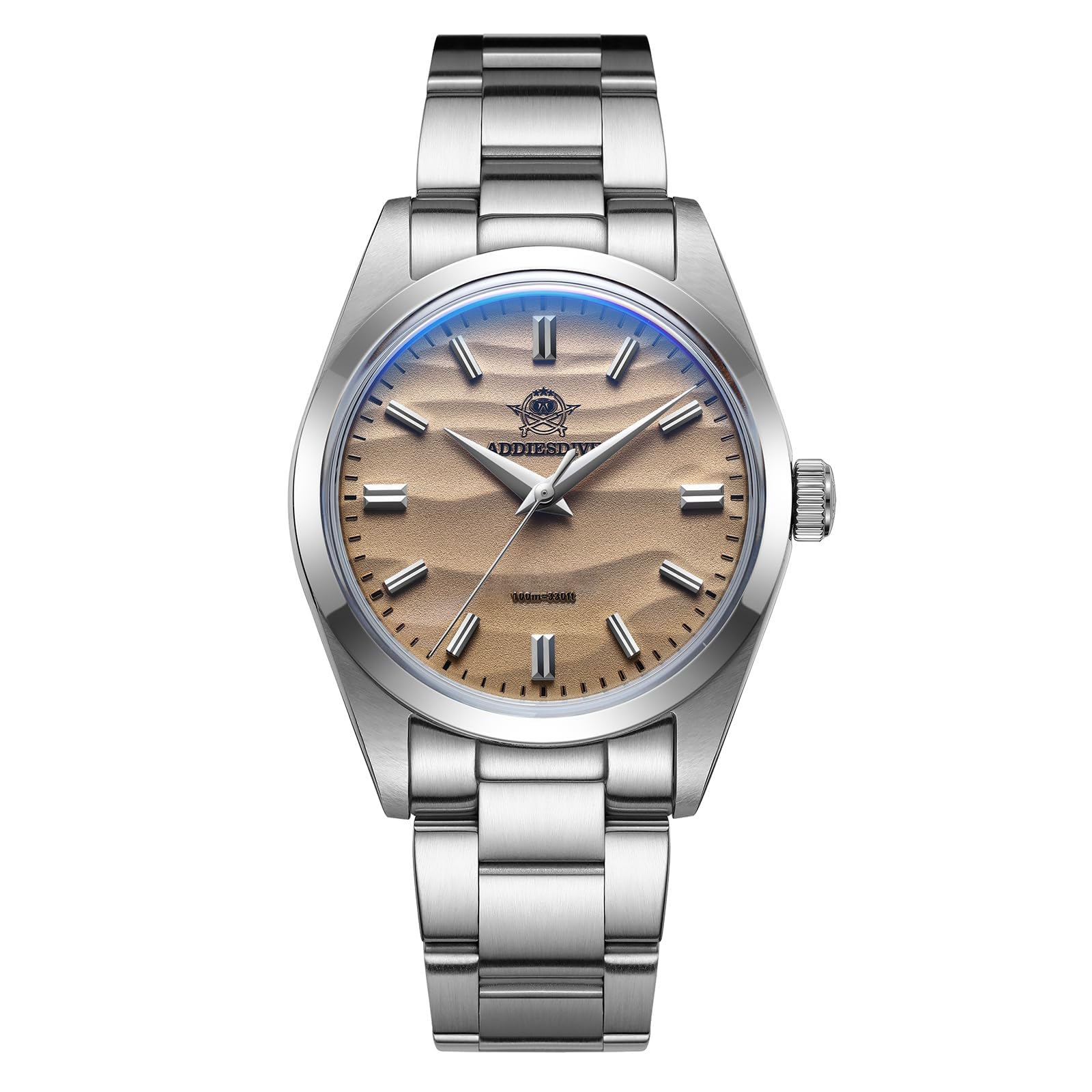 ADDIESDIVE Men's Quartz Watch 36mm Analog VH31 Mech Quartz Movement KI Mineral Convex Crystal Water Resistant 100M AD2030 Yellow Japanese Yellow Made in Japan, yellow, Made in Japan