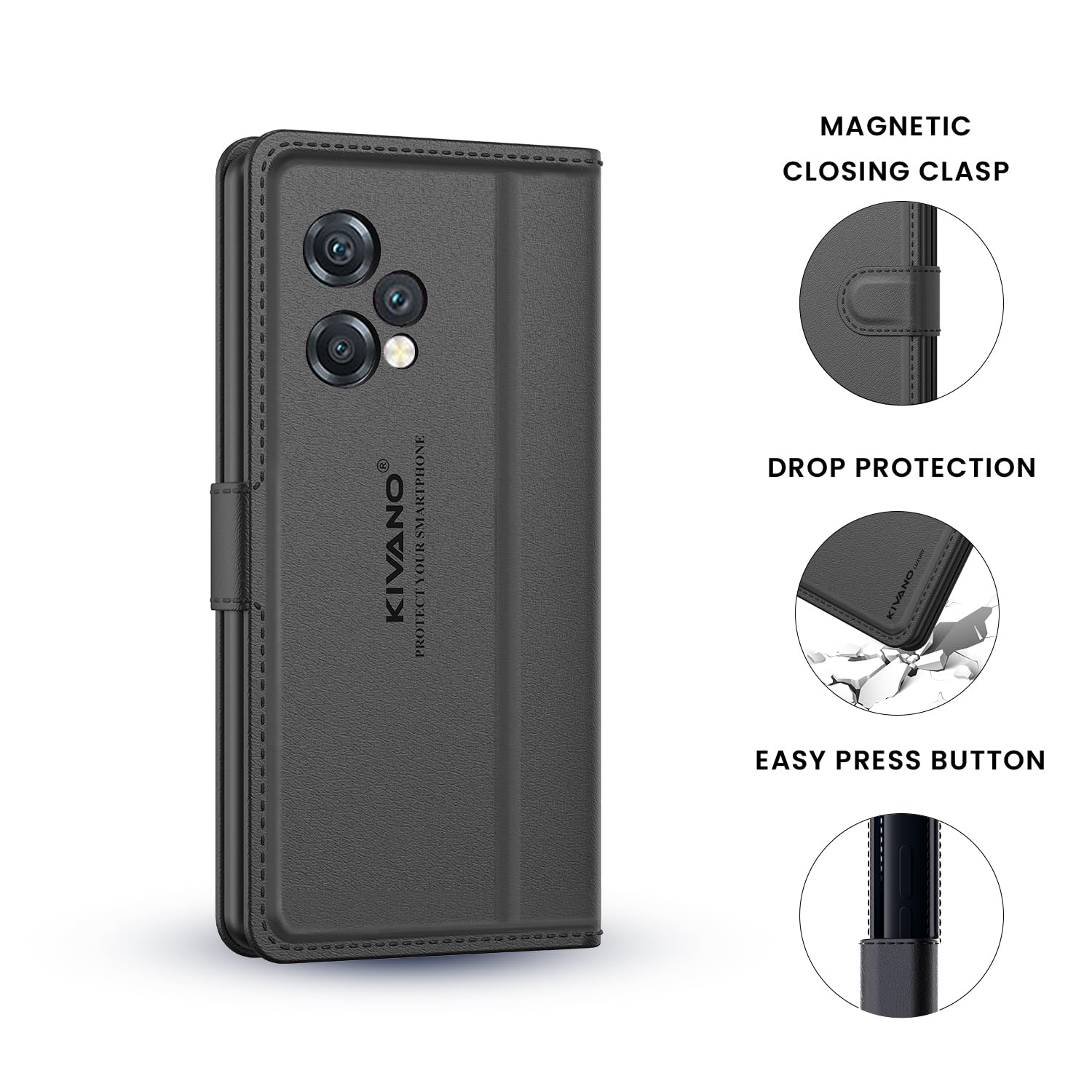 KIVANO LUXE Leather Flip Case for Redmi Note 12 Pro 5G -8