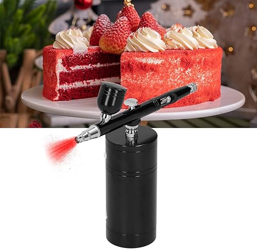 Miniatura 7 de Kit de aerógrafo neumático, bolígrafo de aerógrafo de acción única recargable de mano integrado pluma de pulverización conjunto de bomba G11