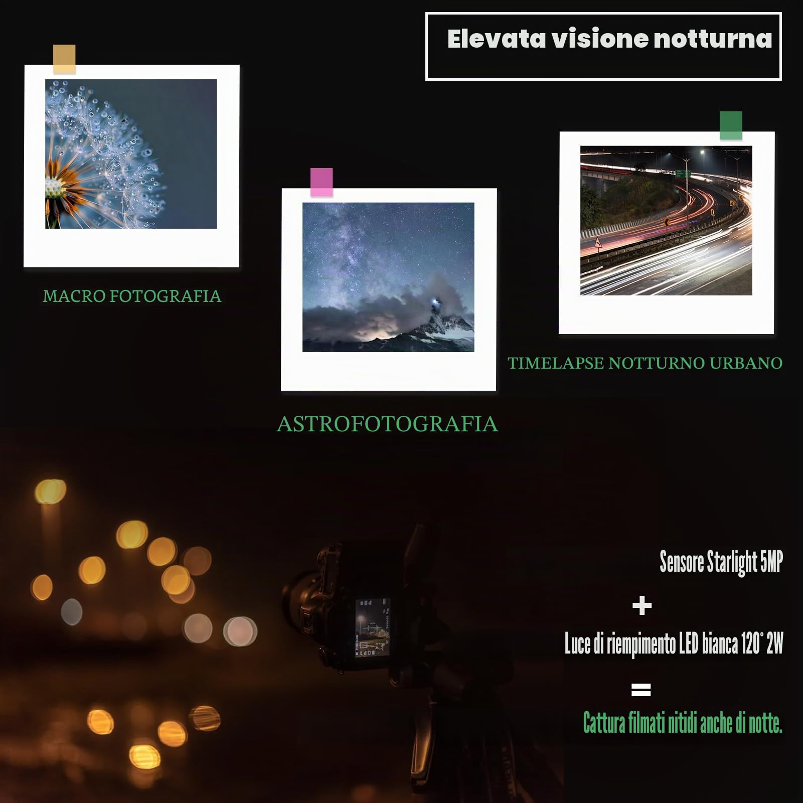 Fotocamera Time Lapse 4K per Edilizia, 32 MP, Autonomia 180 Giorni, Sensore a Luce Stellare, Impermeabile IP66, con Schermo LCD da 2,0 Pollici (512 GB), per Crescita Piante/Astrofotografia/Cucina