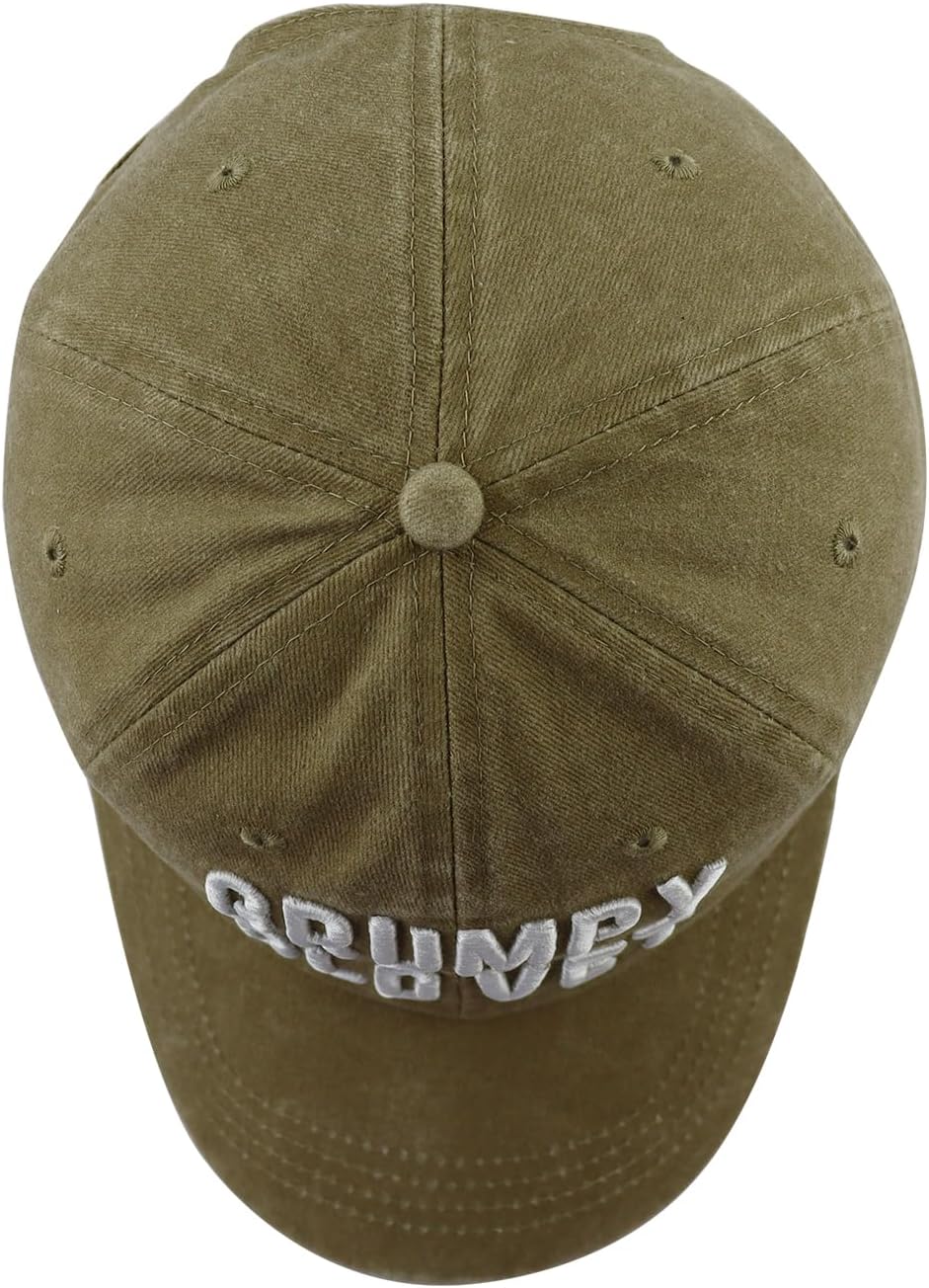 Grumpy Old Vet Hat for Men Women, Adjustable Cotton Embroidered Baseball Cap - Image 5
