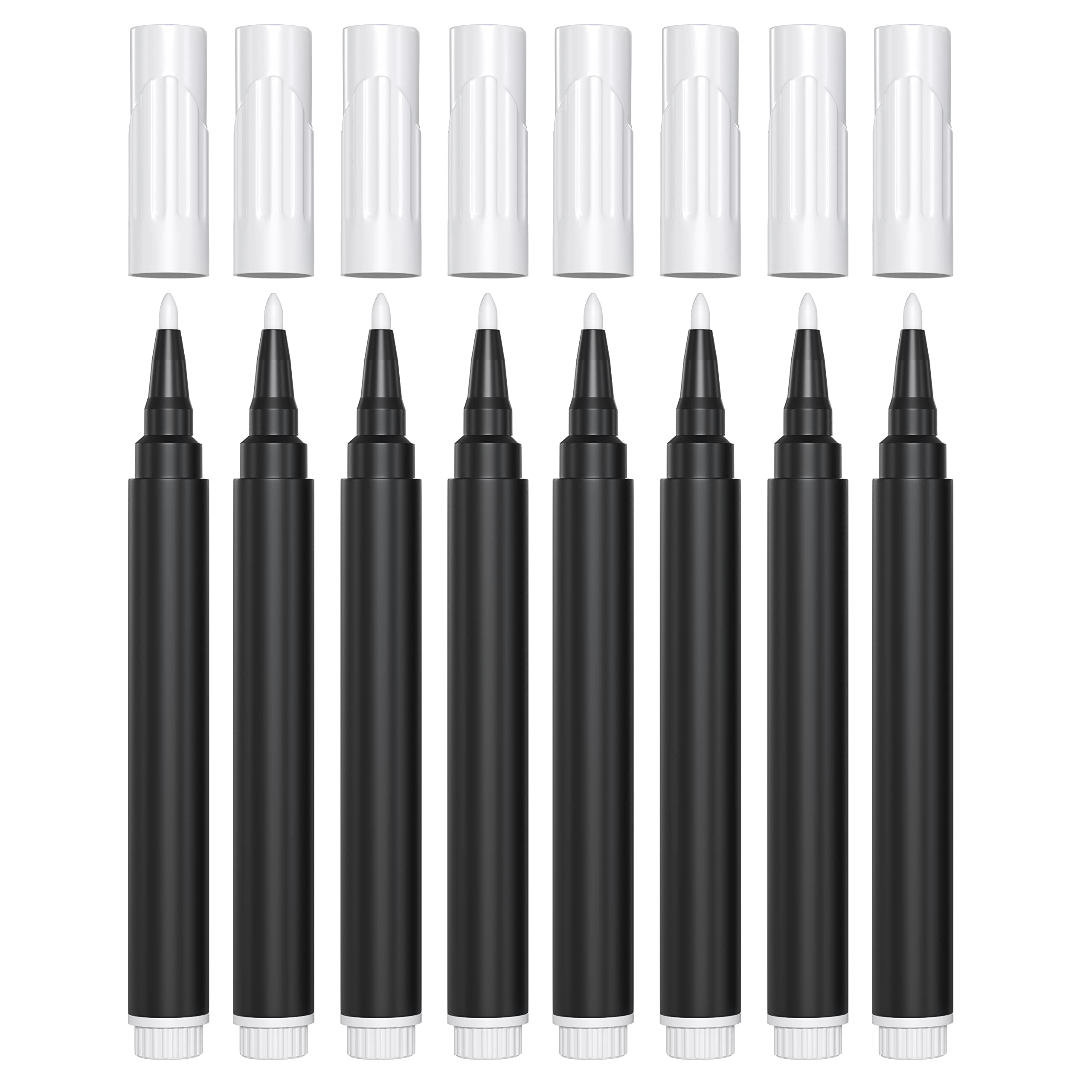 The Magnet Shop TMS Chalk Pen (Extra-Fine Tip, 1mm, White, 8 Pack)