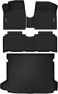Floor Mats for 2022 2023 Hyundai Ioniq 5 Unmovable Console- All Weather Custom Fit for Hyundai Ioniq 5 Floor Mats Cargo Liner Rear Cargo Tray Trunk Waterproof Interior Accessories
